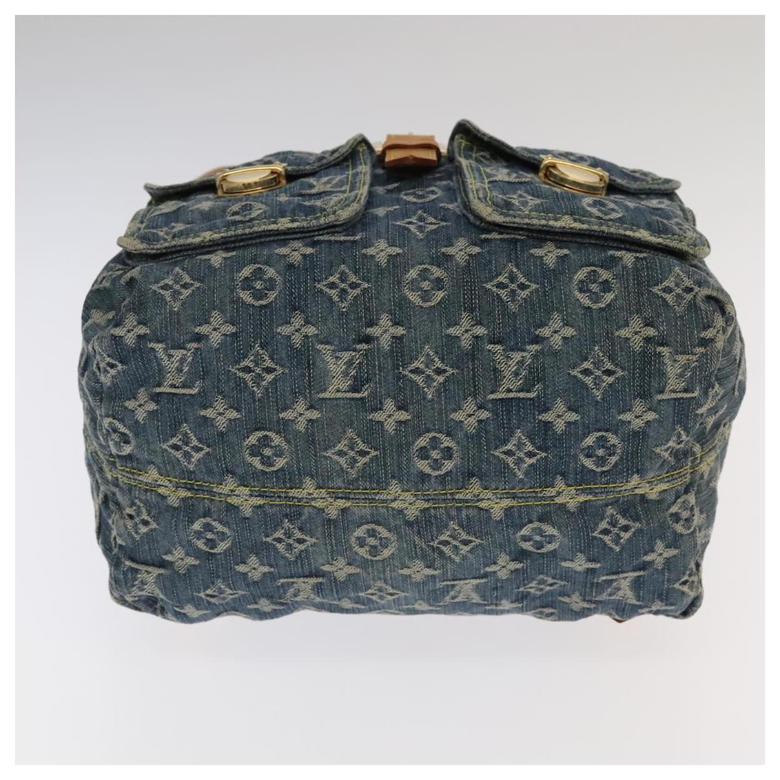 LOUIS VUITTON Monogram Denim Sac A DosGM Backpack Blue M95056 LV Auth 106296AV ref.2375154
