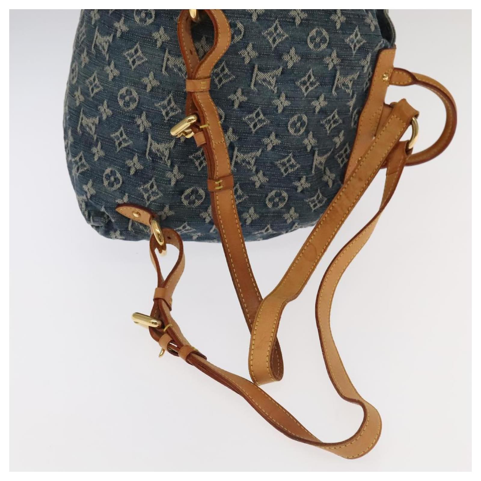 LOUIS VUITTON Monogram Denim Sac A DosGM Backpack Blue M95056 LV Auth 106296AV ref.2375154