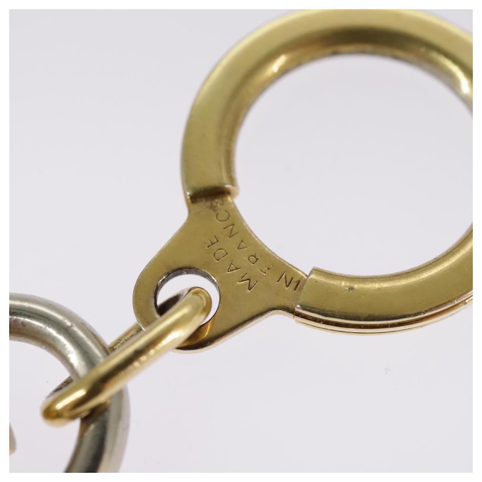 LOUIS VUITTON Anneau Cles Key Holder metal Gold Tone LV Auth 101300  ref.2375368