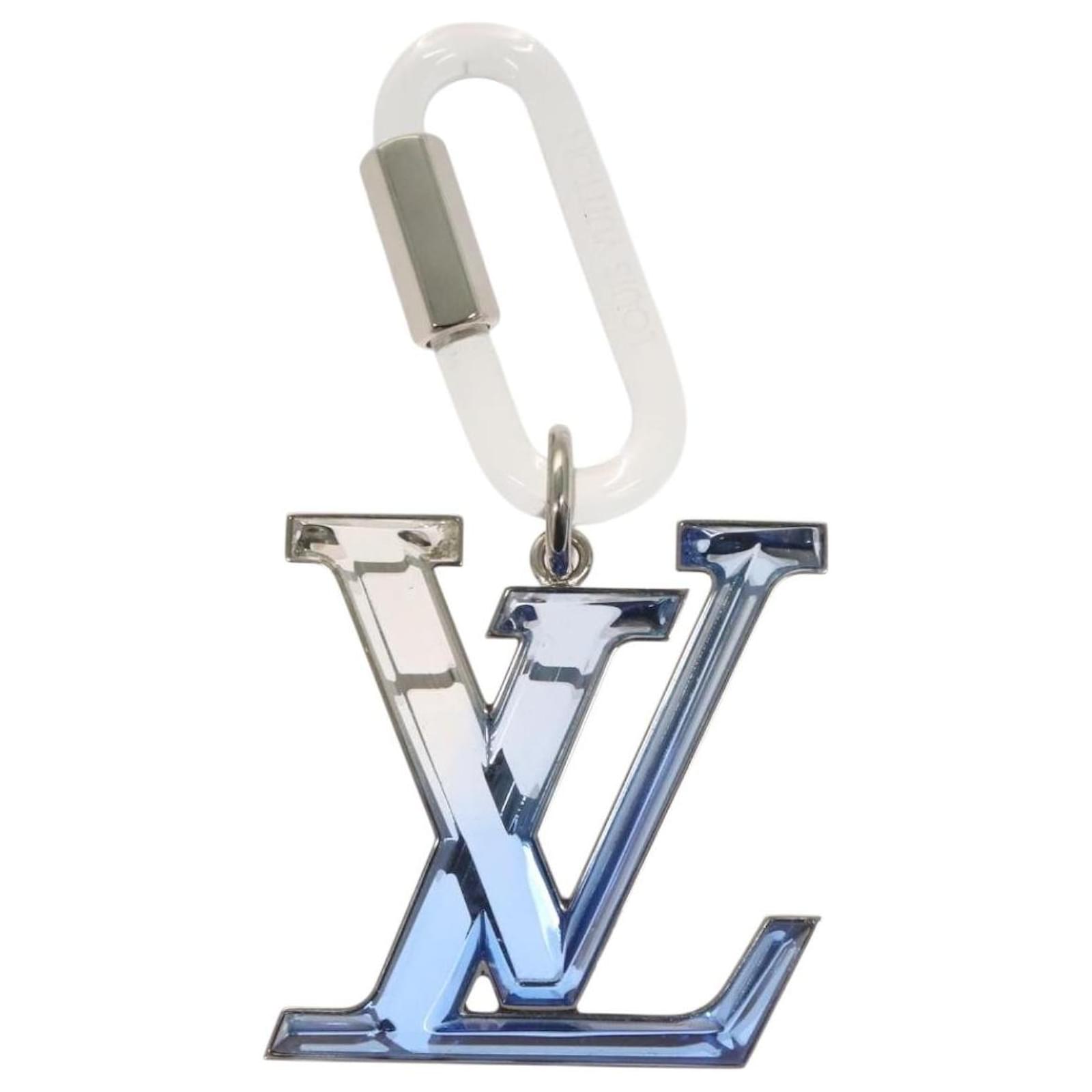 LOUIS VUITTON Bijoux Sac LV Prism Key Holder metal Blue MP2365 LV Auth 132809M  ref.2375659