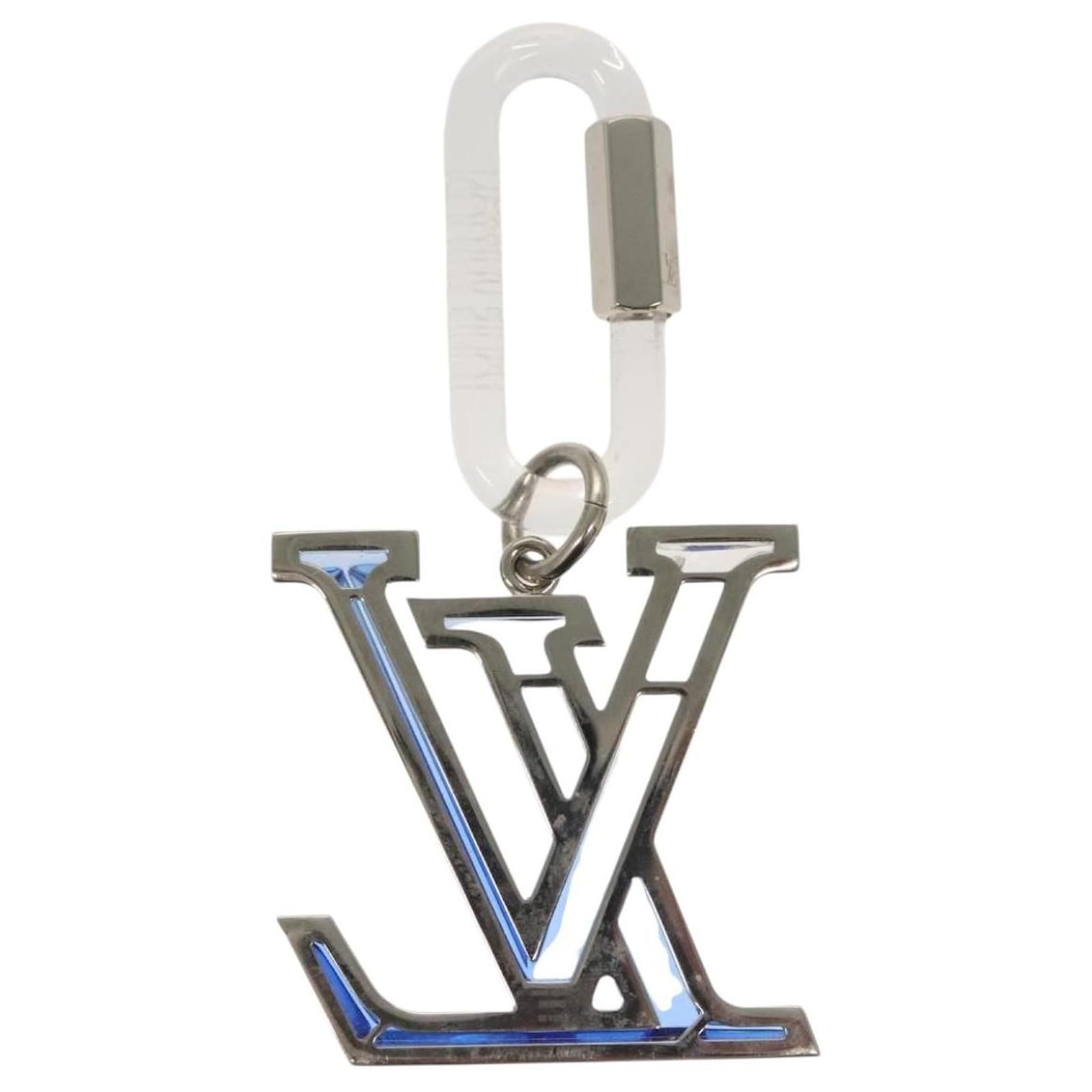 LOUIS VUITTON Bijoux Sac LV Prism Key Holder metal Blue MP2365 LV Auth 132809M  ref.2375659