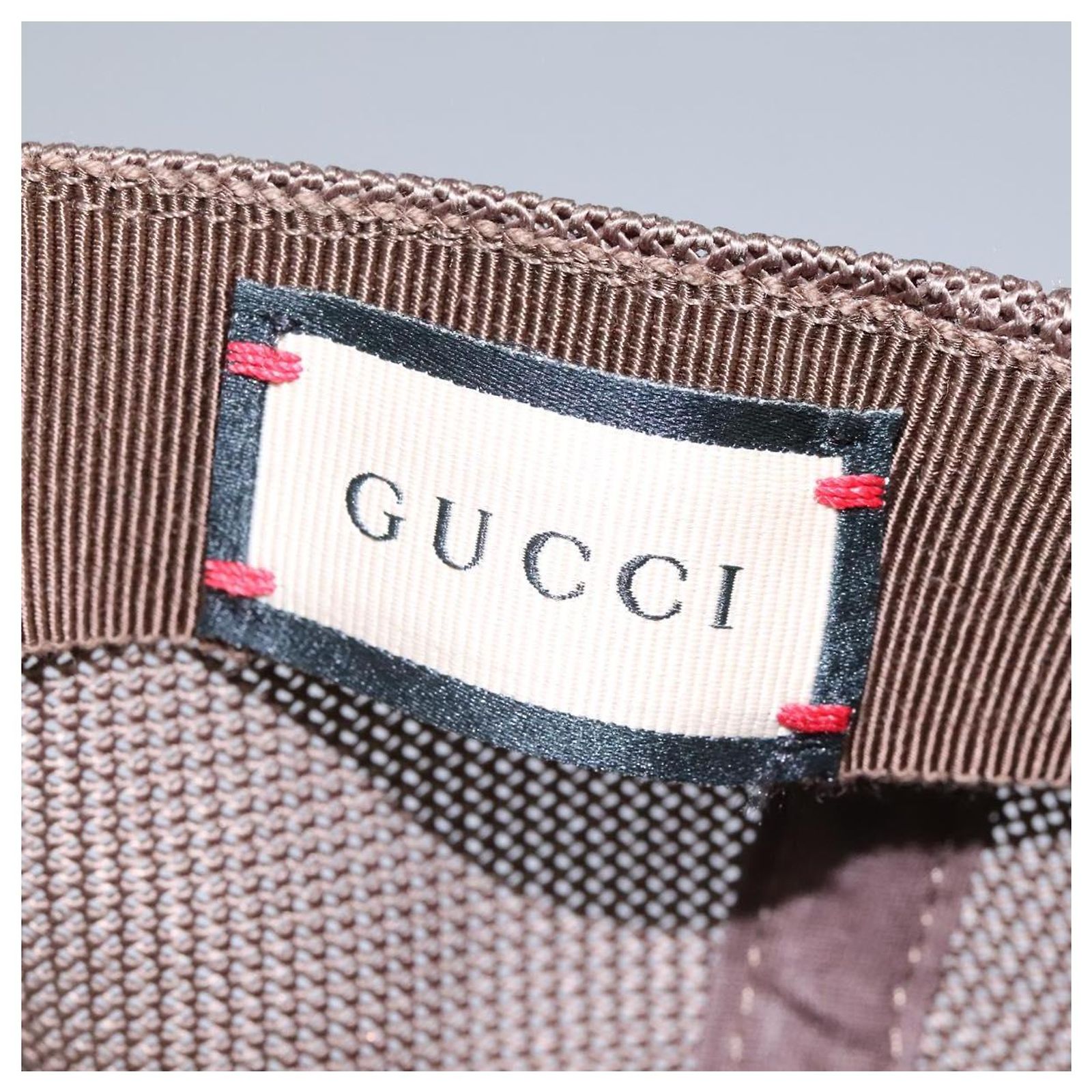 GUCCI GG Supreme Strawberry baseball Cap PVC XL Beige 700665 