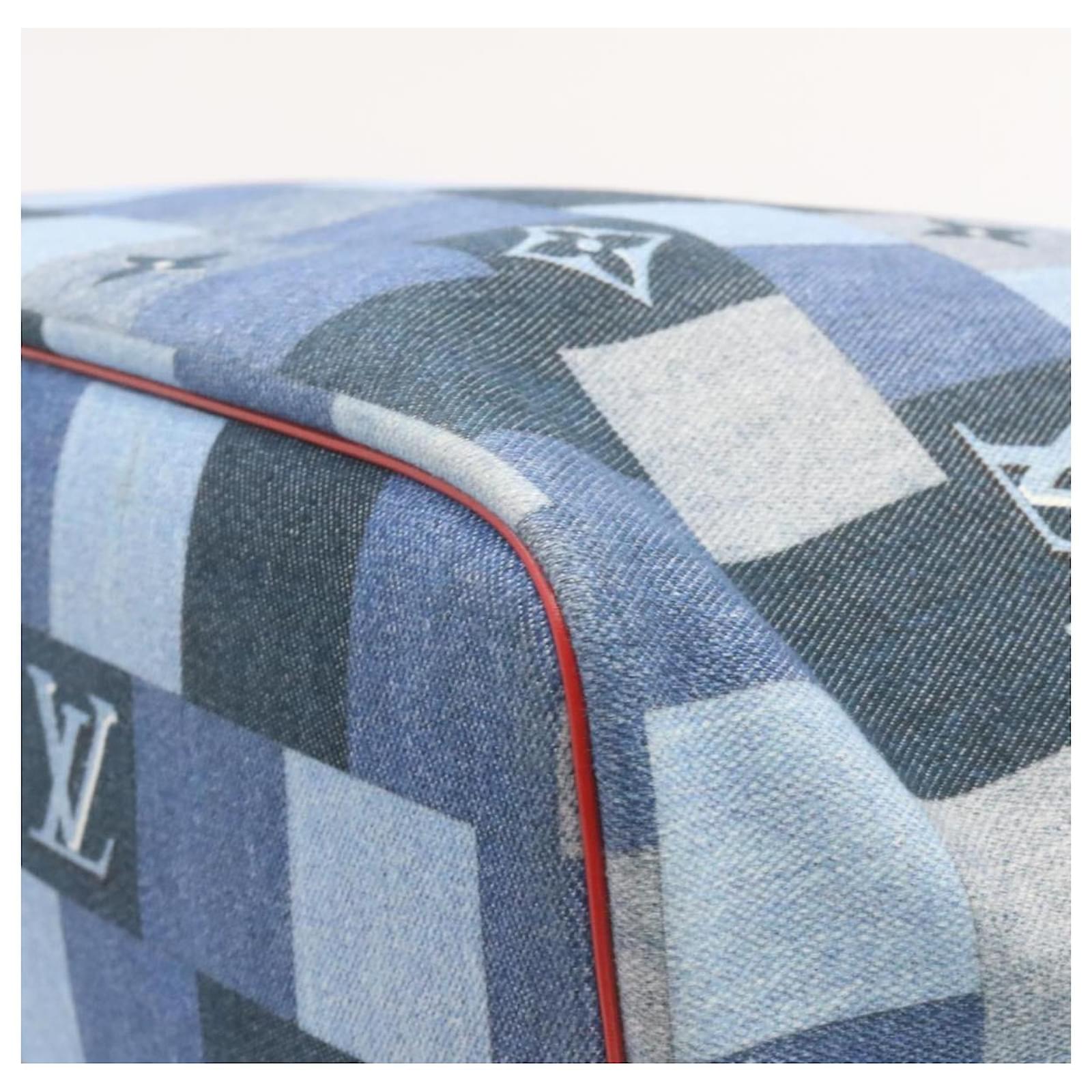 LOUIS VUITTON Monogram Denim Neverfull MM Tote Bag Blue M44981 LV Auth 22325S Cloth  ref.2375838