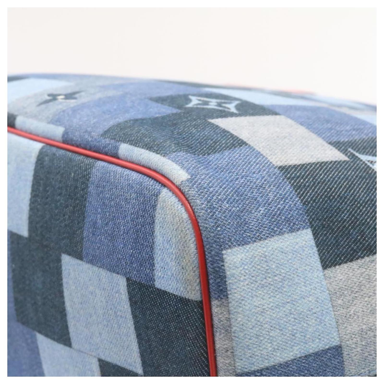 LOUIS VUITTON Monogram Denim Neverfull MM Tote Bag Blue M44981 LV Auth 22325S Cloth  ref.2375838