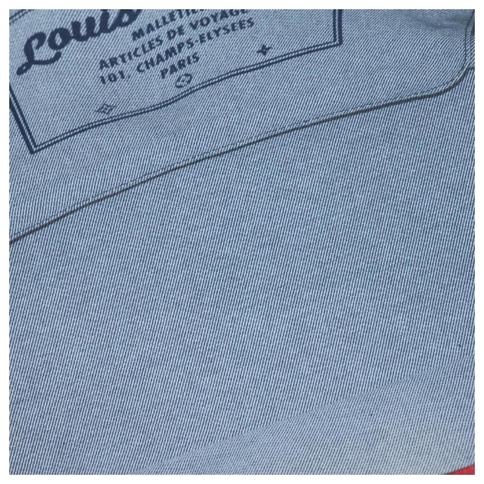 LOUIS VUITTON Monogram Denim Neverfull MM Tote Bag Blue M44981 LV Auth 22325S Cloth  ref.2375838