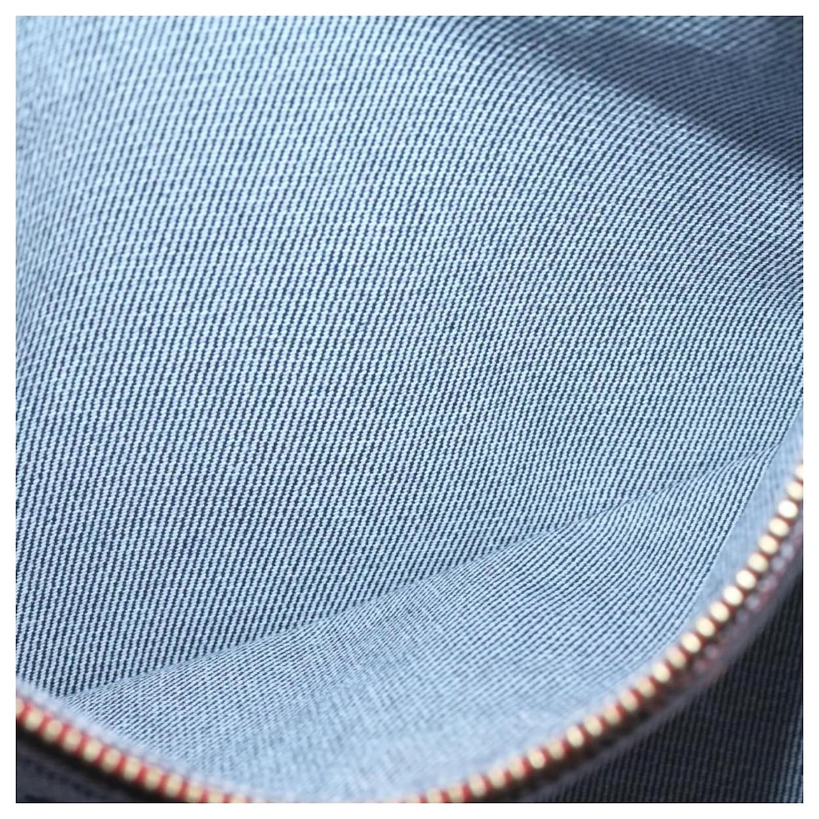 LOUIS VUITTON Monogram Denim Neverfull MM Tote Bag Blue M44981 LV Auth 22325S Cloth  ref.2375838