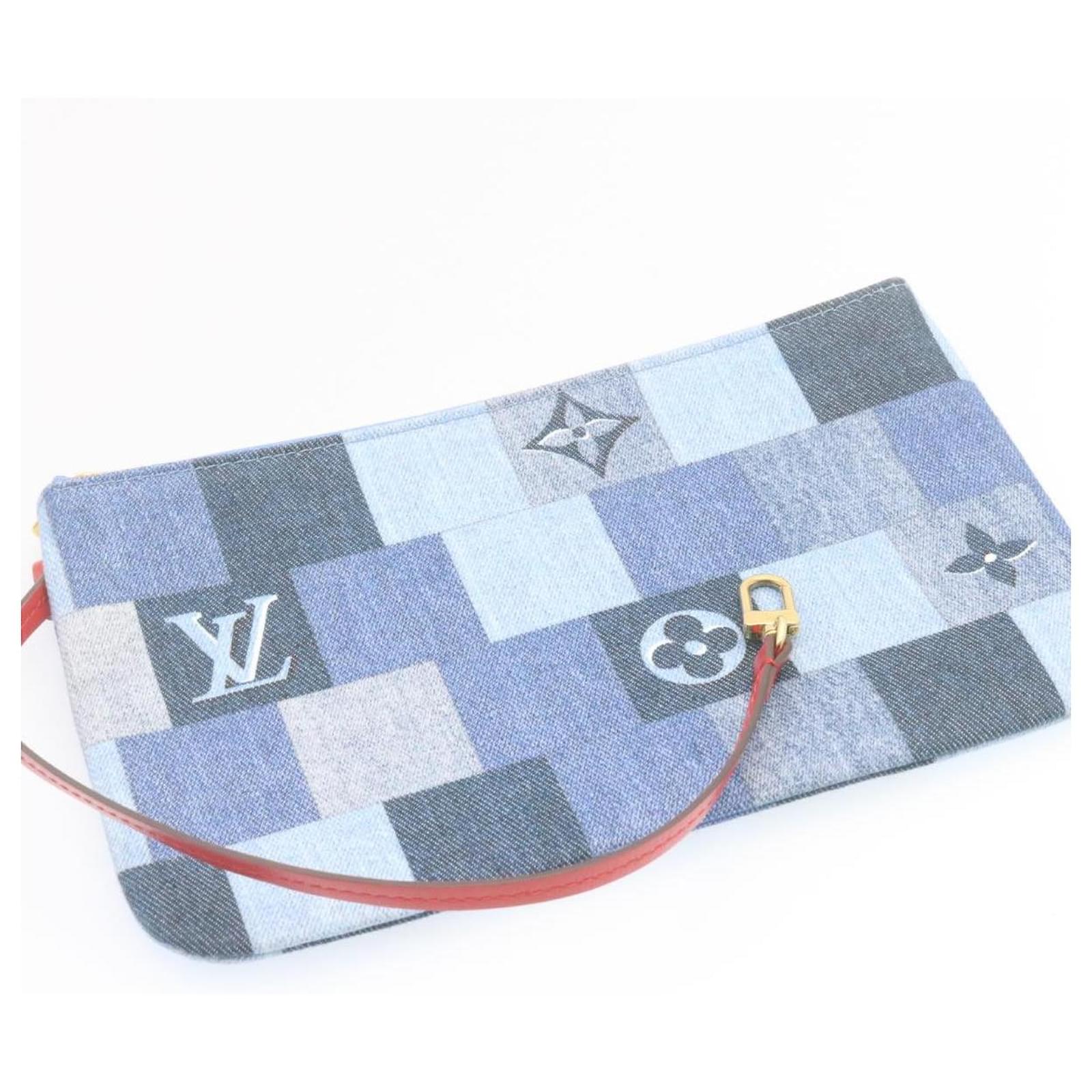 LOUIS VUITTON Monogram Denim Neverfull MM Tote Bag Blue M44981 LV Auth 22325S Cloth  ref.2375838