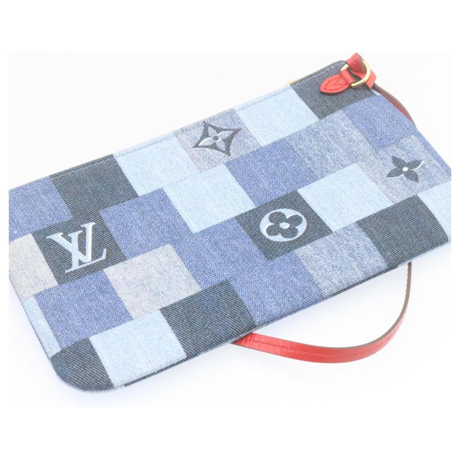 LOUIS VUITTON Monogram Denim Neverfull MM Tote Bag Blue M44981 LV Auth 22325S Cloth  ref.2375838