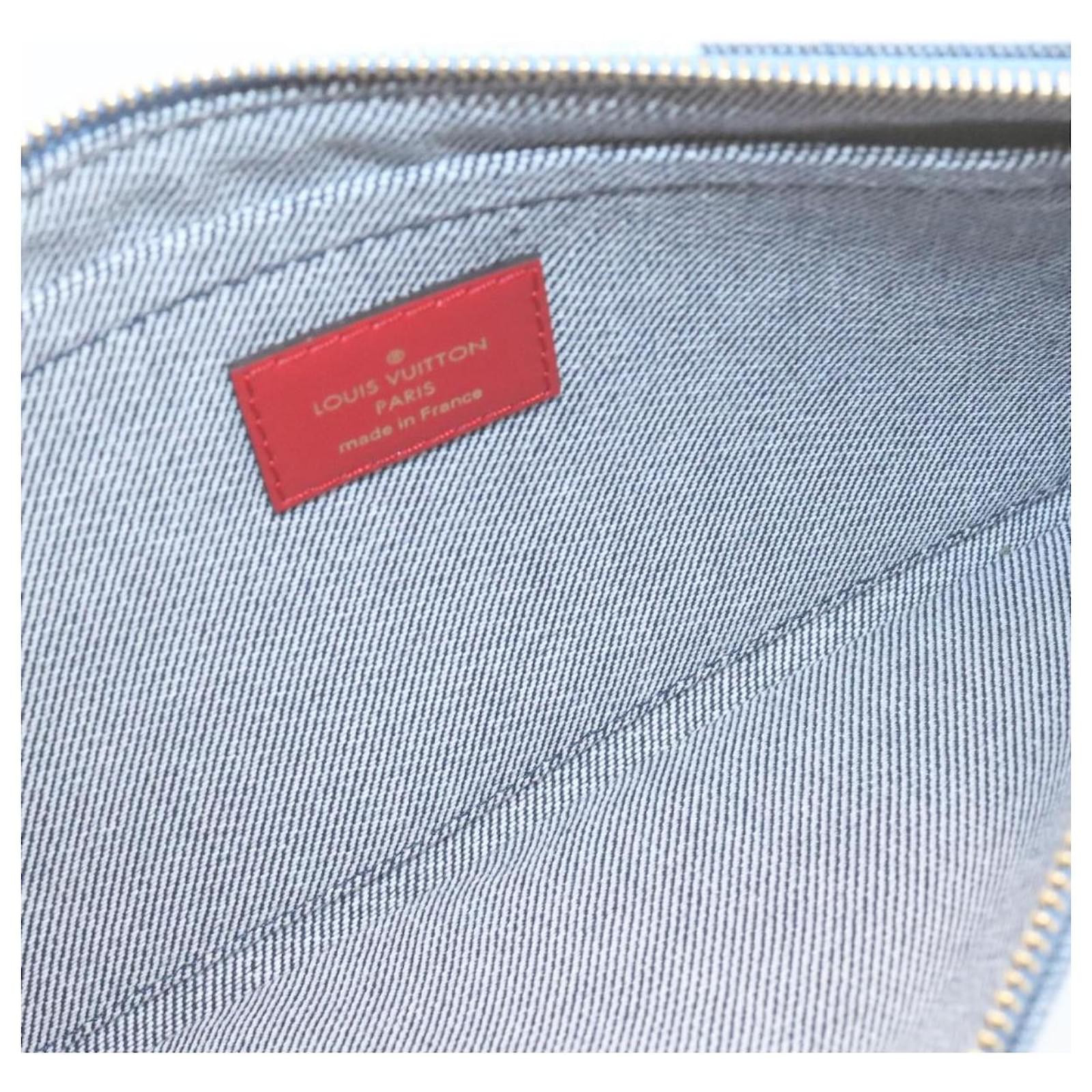 LOUIS VUITTON Monogram Denim Neverfull MM Tote Bag Blue M44981 LV Auth 22325S Cloth  ref.2375838