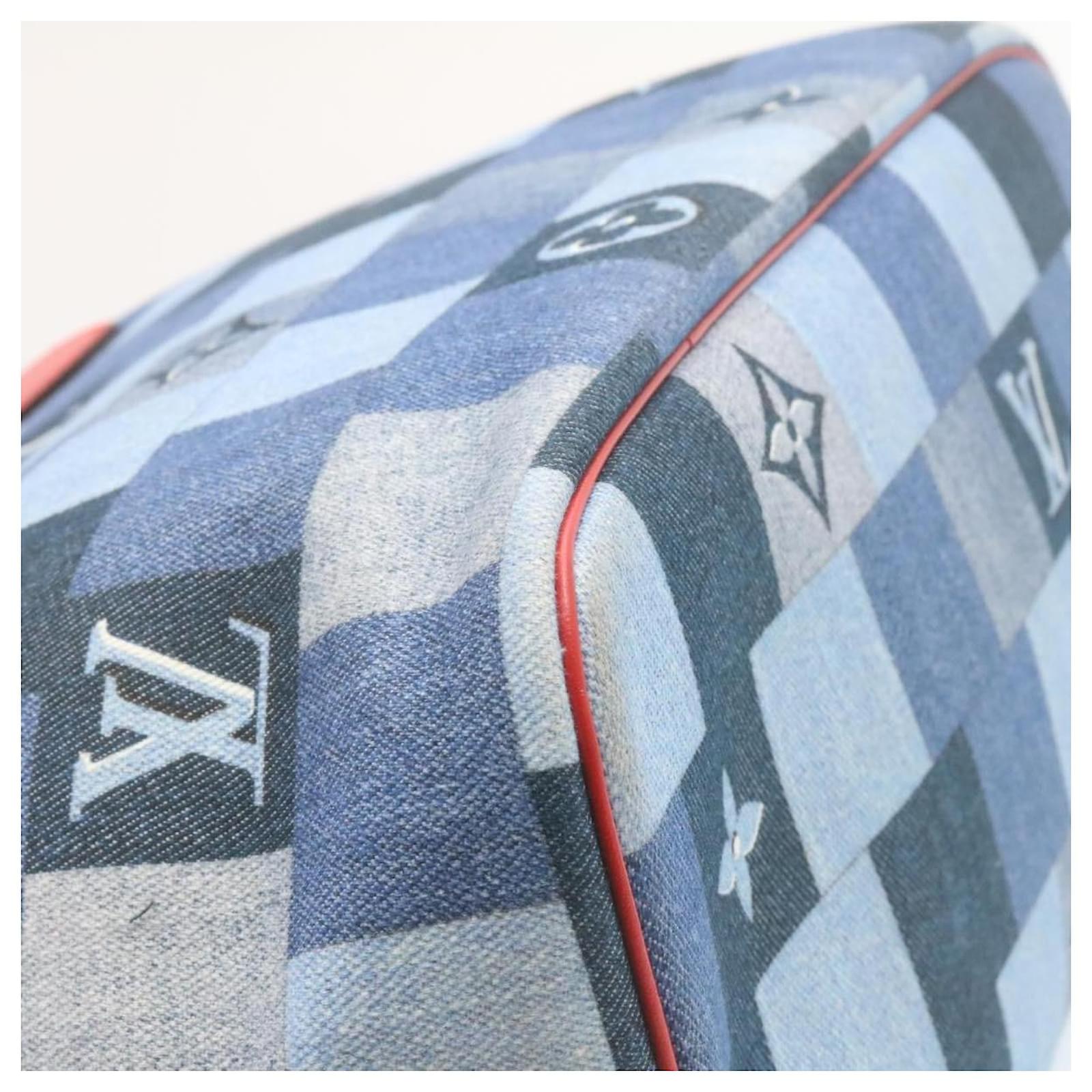 LOUIS VUITTON Monogram Denim Neverfull MM Tote Bag Blue M44981 LV Auth 22325S Cloth  ref.2375838