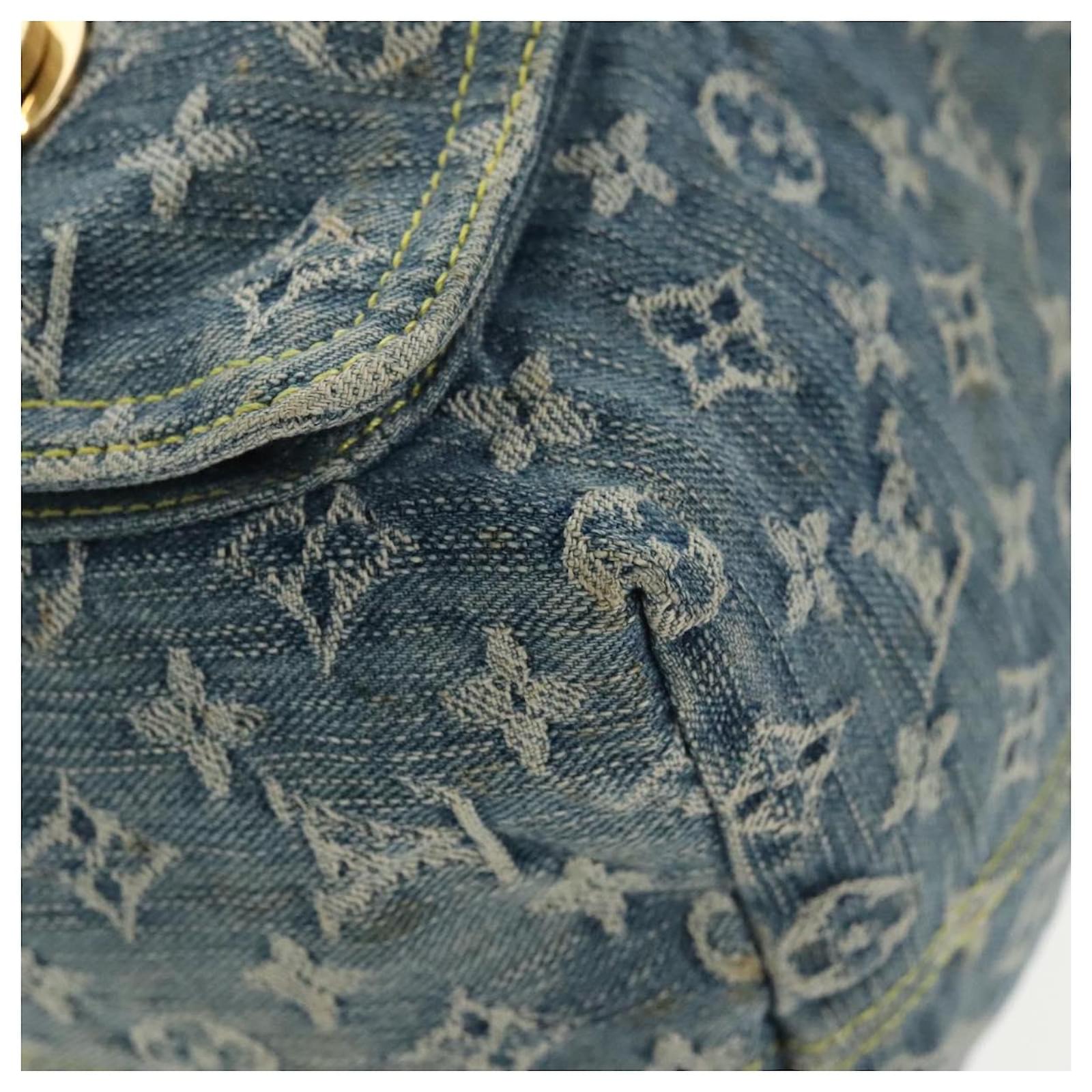 LOUIS VUITTON Monogram Denim Sac A DosGM Backpack Blue M95056 LV Auth 99599 ref.2376013