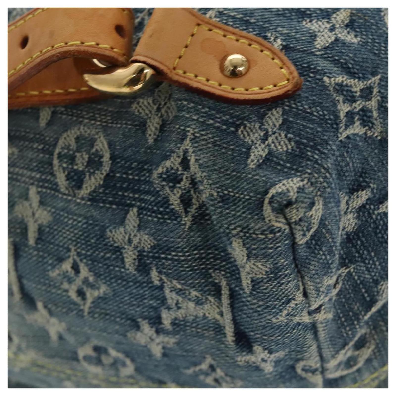 LOUIS VUITTON Monogram Denim Sac A DosGM Backpack Blue M95056 LV Auth 99599 ref.2376013