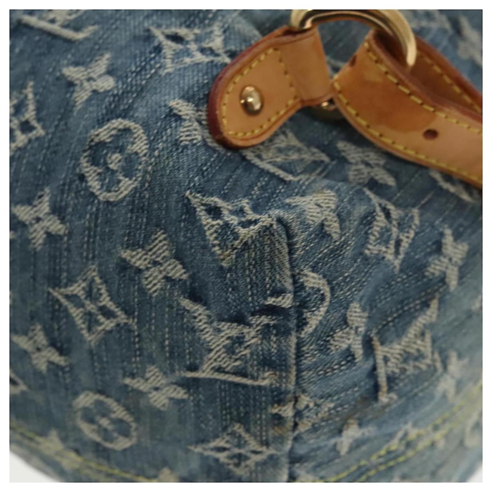LOUIS VUITTON Monogram Denim Sac A DosGM Backpack Blue M95056 LV Auth 99599 ref.2376013