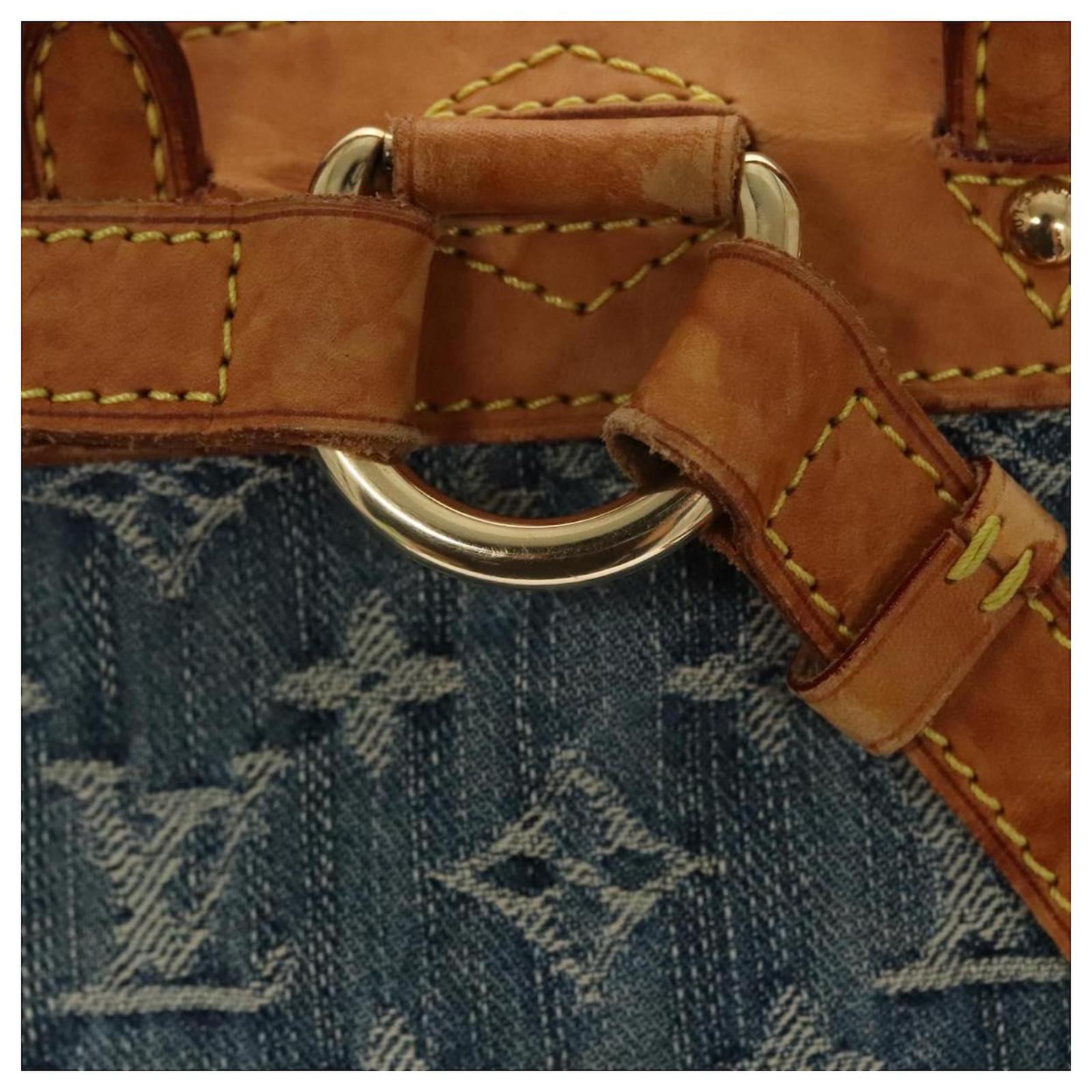 LOUIS VUITTON Monogram Denim Sac A DosGM Backpack Blue M95056 LV Auth 99599 ref.2376013