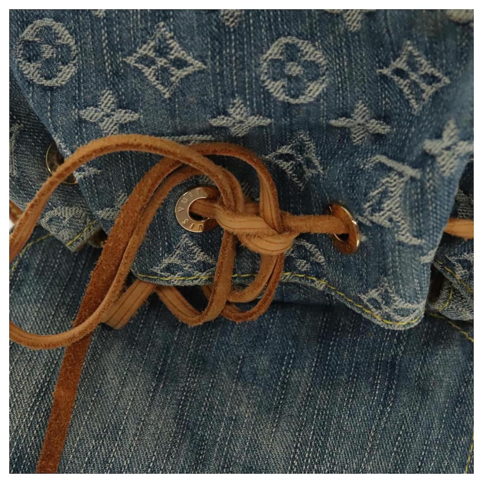LOUIS VUITTON Monogram Denim Sac A DosGM Backpack Blue M95056 LV Auth 99599 ref.2376013