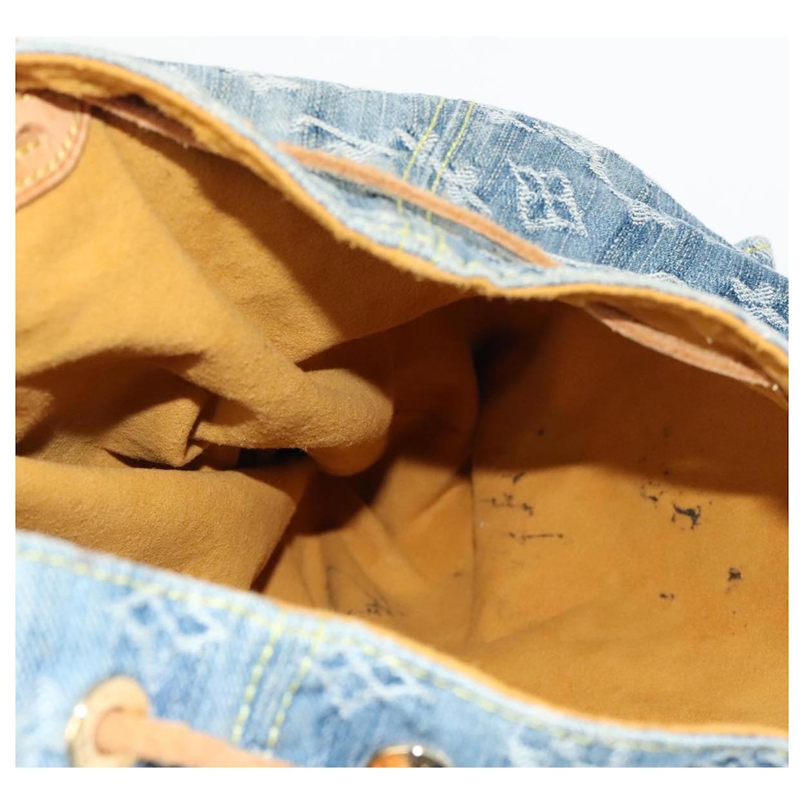 LOUIS VUITTON Monogram Denim Sac A DosGM Backpack Blue M95056 LV Auth 99599 ref.2376013