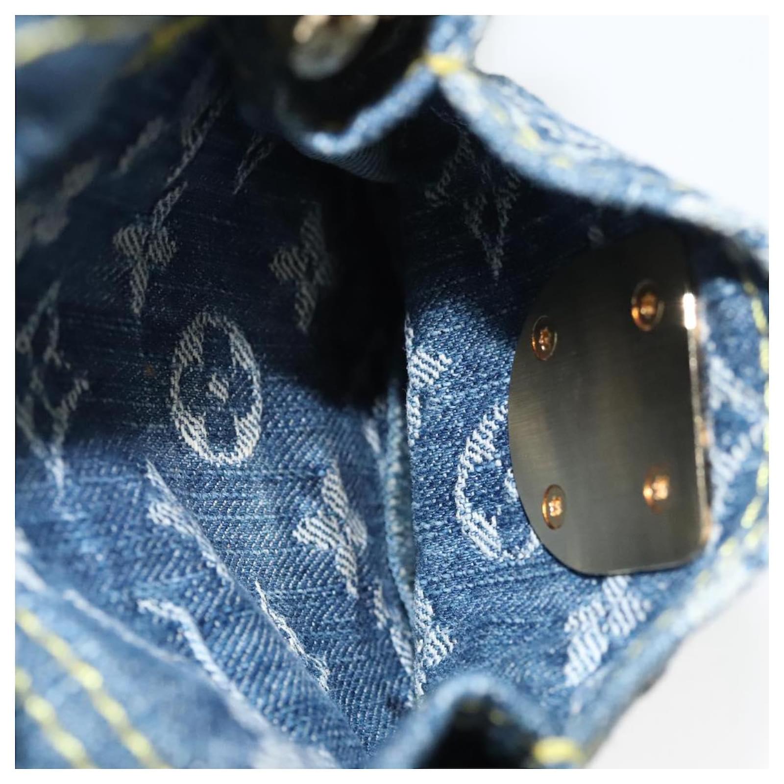 LOUIS VUITTON Monogram Denim Sac A DosGM Backpack Blue M95056 LV Auth 99599 ref.2376013