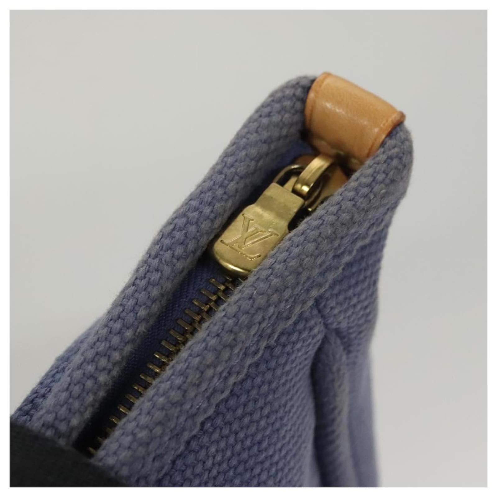 LOUIS VUITTON Antigua Cabas MM Tote Bag Blue M40087 LV Auth 121992 Cloth  ref.2376210