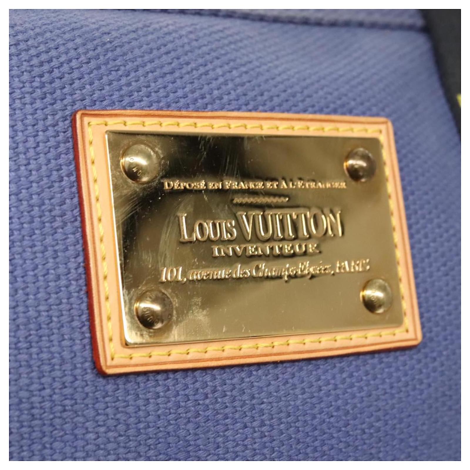 LOUIS VUITTON Antigua Cabas MM Tote Bag Blue M40087 LV Auth 121992 Cloth  ref.2376210
