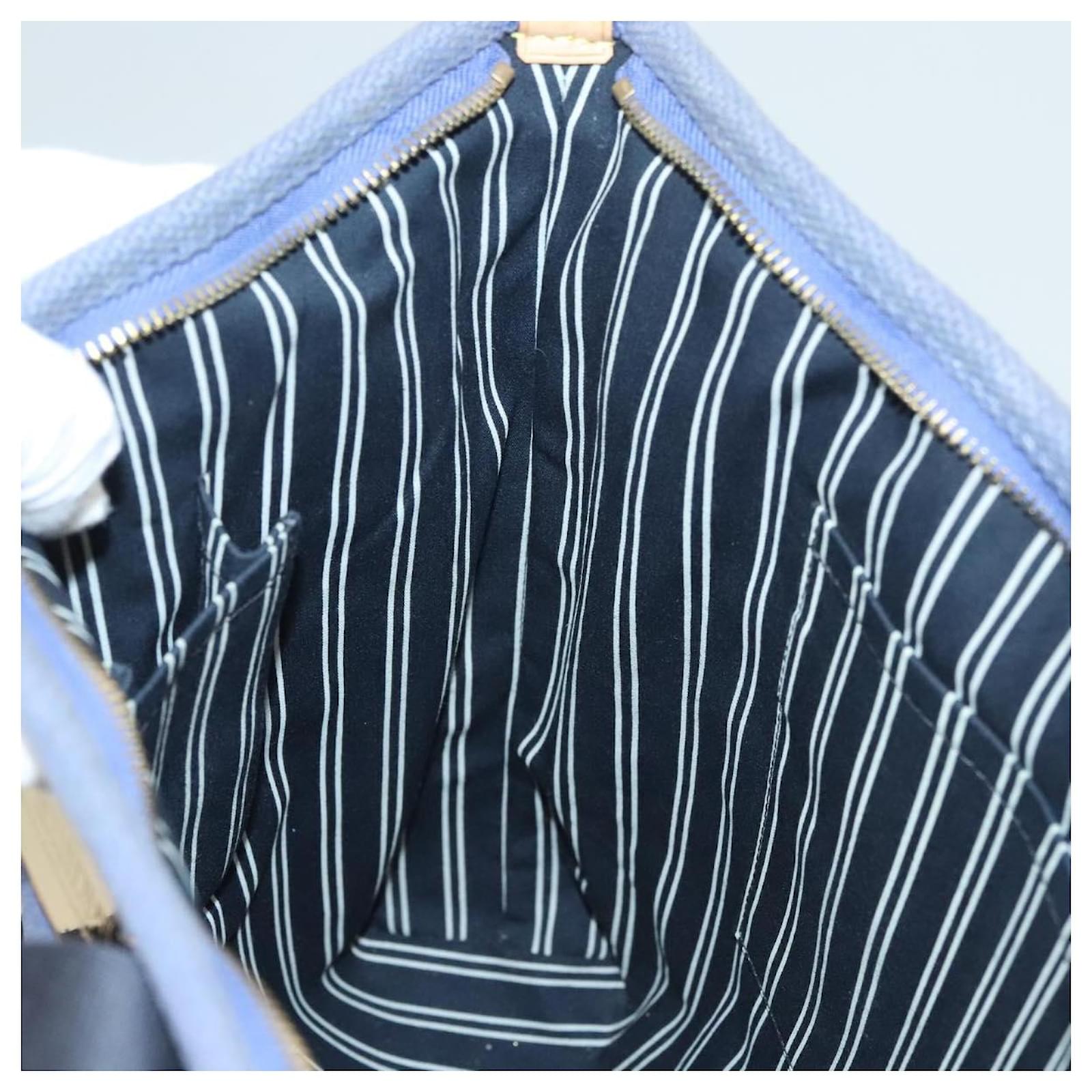 LOUIS VUITTON Antigua Cabas MM Tote Bag Blue M40087 LV Auth 121992 Cloth  ref.2376210