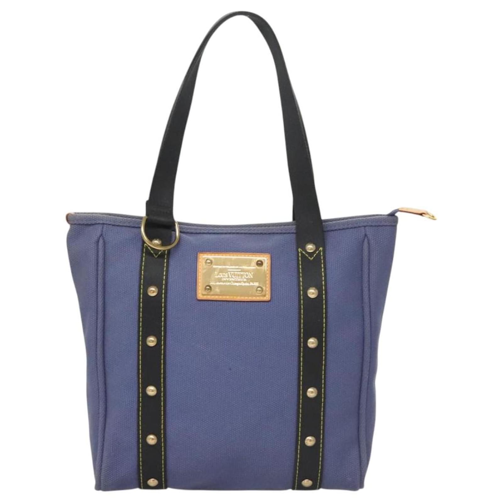 LOUIS VUITTON Antigua Cabas MM Tote Bag Blue M40087 LV Auth 121992 Cloth  ref.2376210