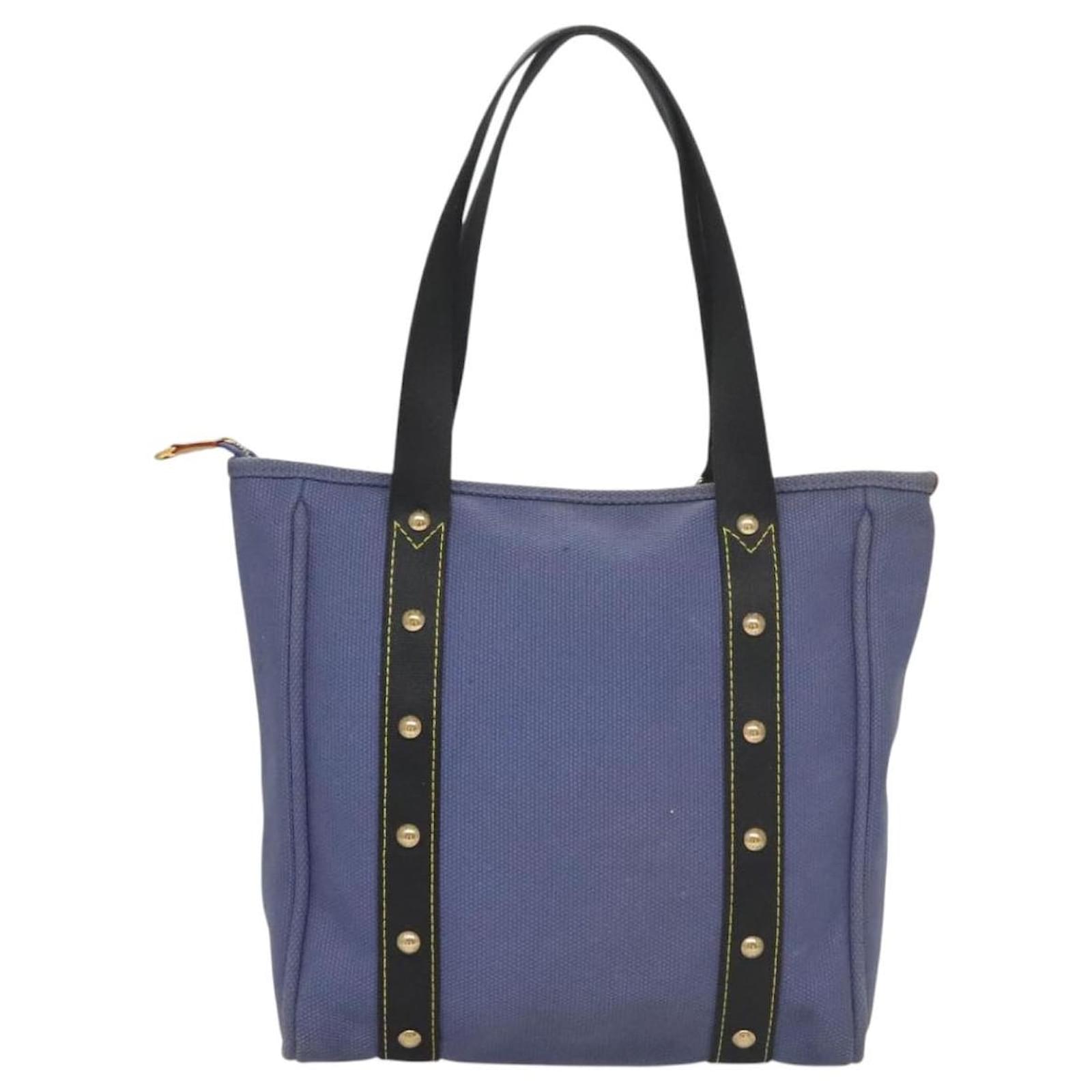 LOUIS VUITTON Antigua Cabas MM Tote Bag Blue M40087 LV Auth 121992 Cloth  ref.2376210