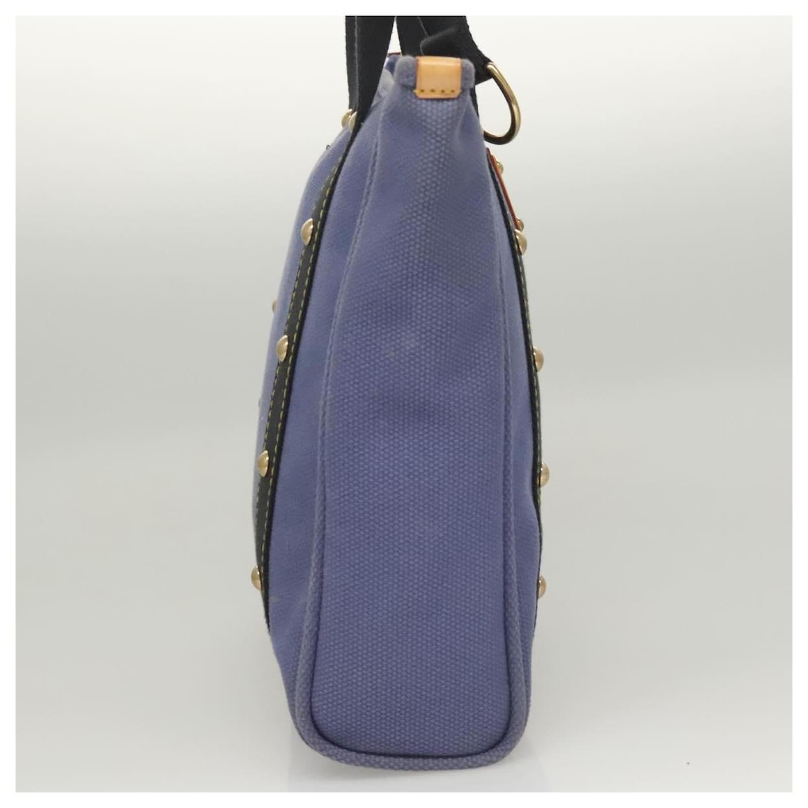 LOUIS VUITTON Antigua Cabas MM Tote Bag Blue M40087 LV Auth 121992 Cloth  ref.2376210