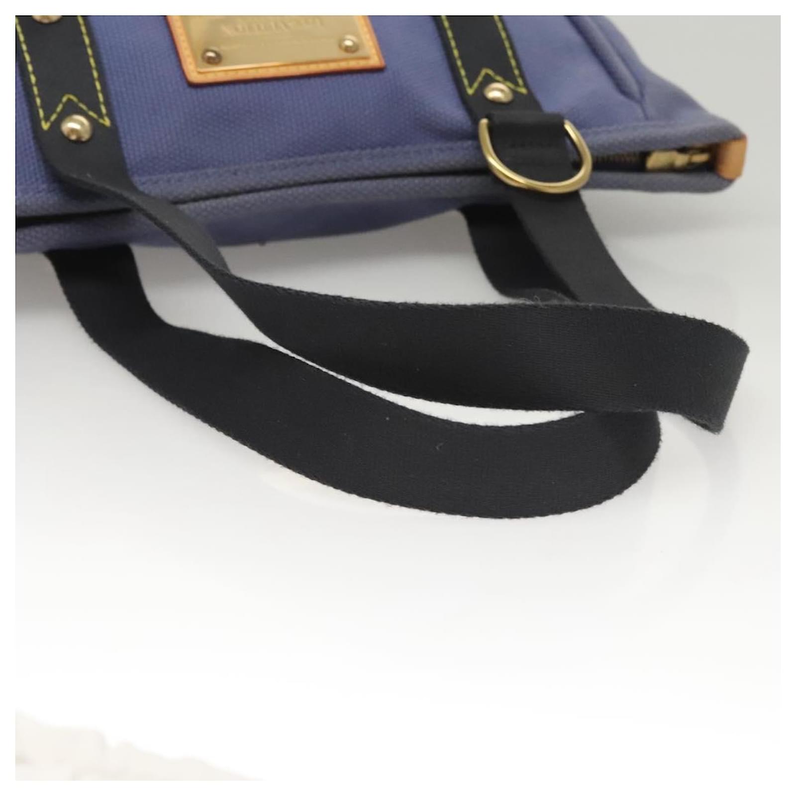LOUIS VUITTON Antigua Cabas MM Tote Bag Blue M40087 LV Auth 121992 Cloth  ref.2376210