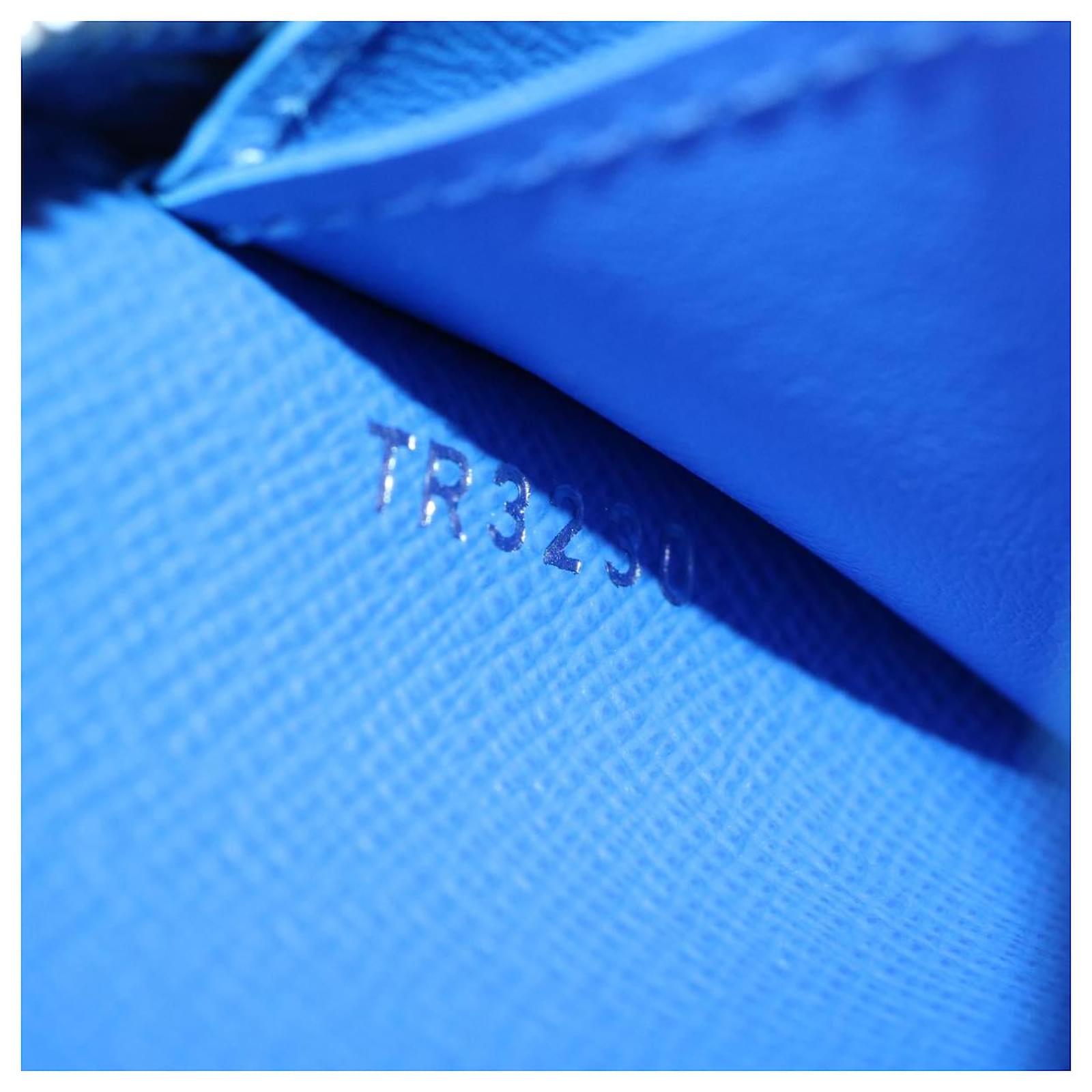 LOUIS VUITTON Monogram Clouds Soft Trunk Necklace Pouch Blue M45440 Auth 42825SM White ref.2376243