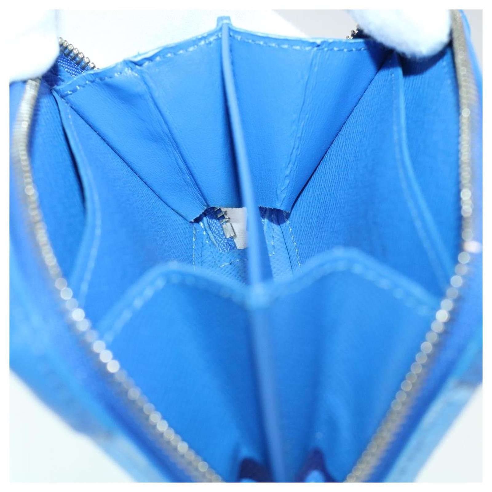 LOUIS VUITTON Monogram Clouds Soft Trunk Necklace Pouch Blue M45440 Auth 42825SM White ref.2376243