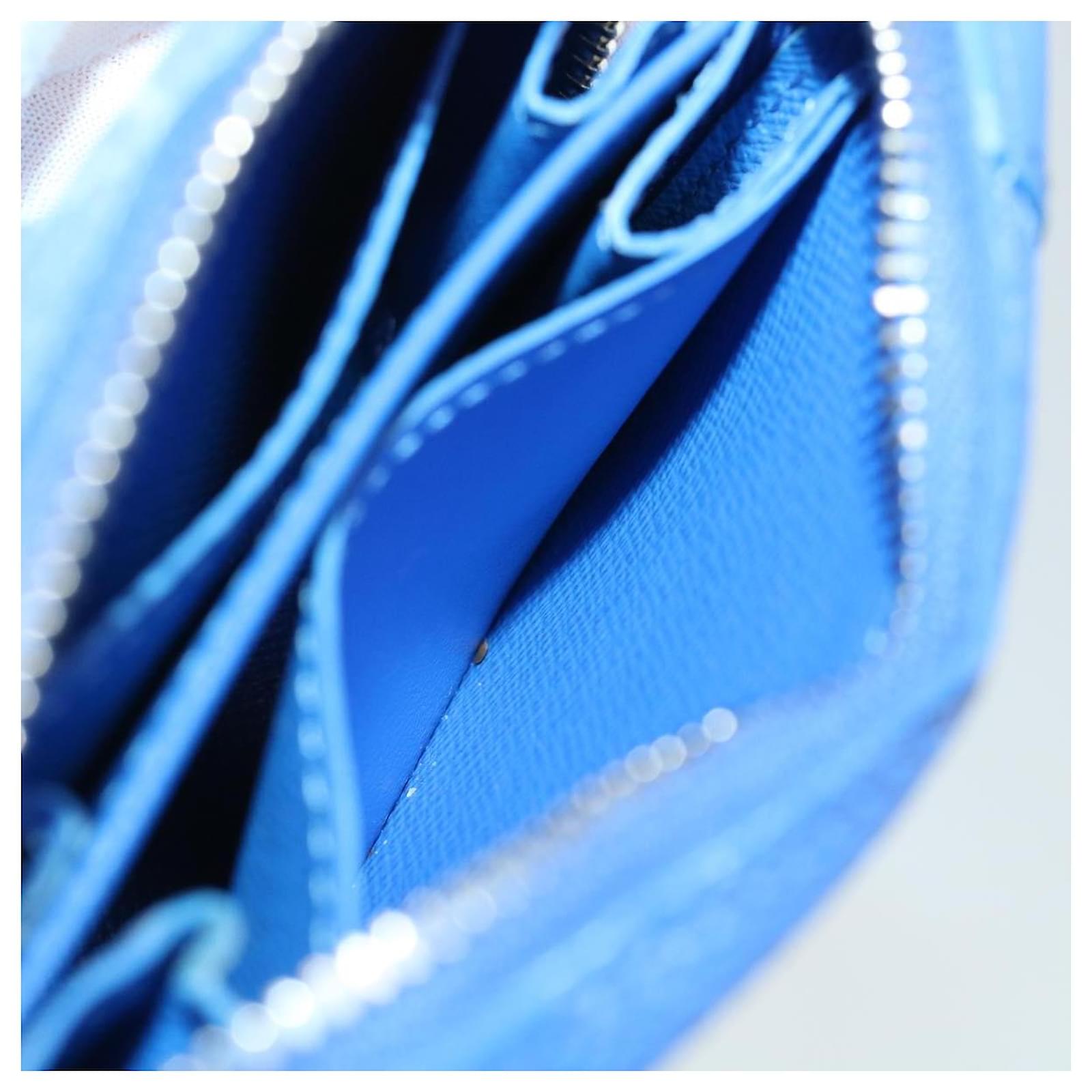 LOUIS VUITTON Monogram Clouds Soft Trunk Necklace Pouch Blue M45440 Auth 42825SM White ref.2376243