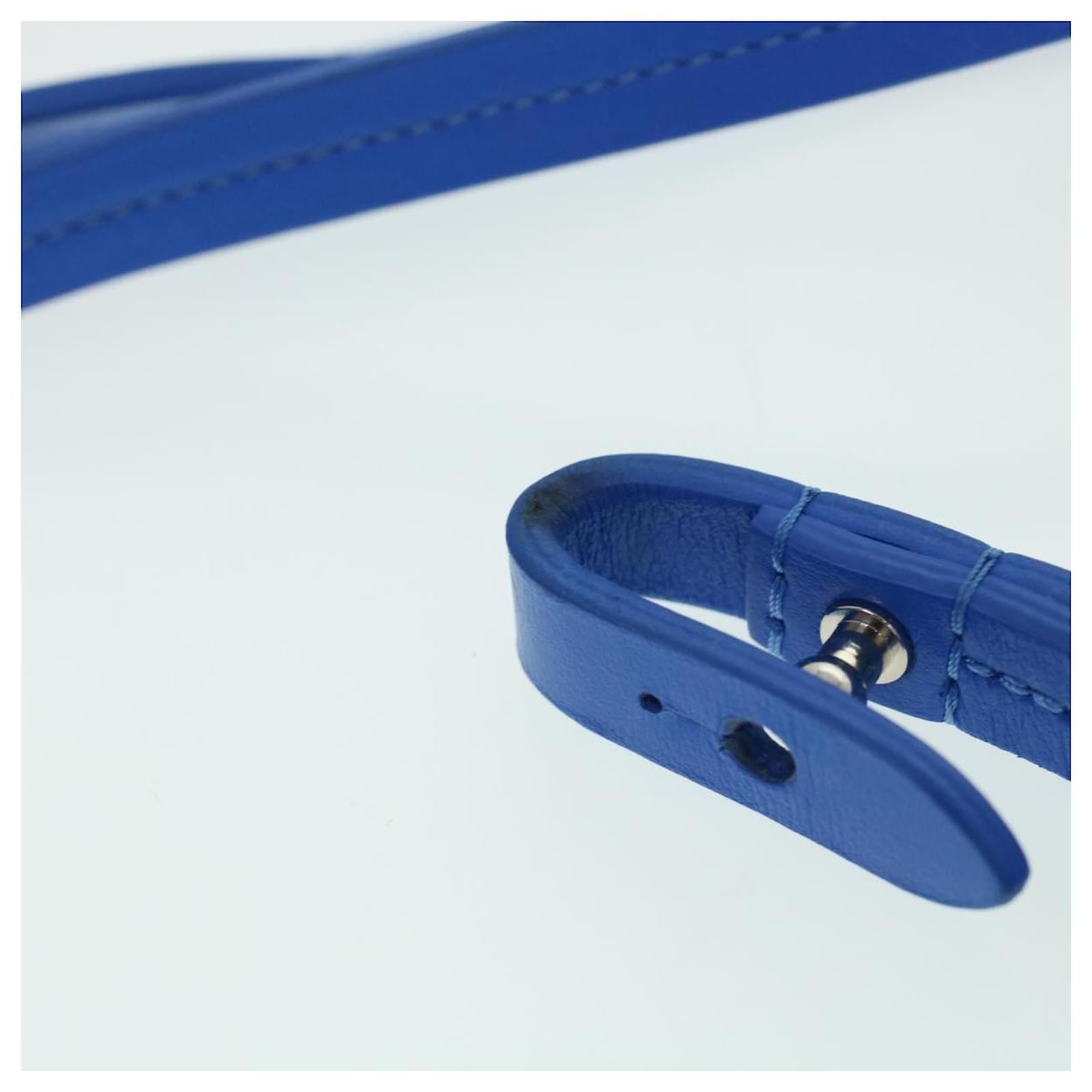 LOUIS VUITTON Monogram Clouds Soft Trunk Necklace Pouch Blue M45440 Auth 42825SM White ref.2376243