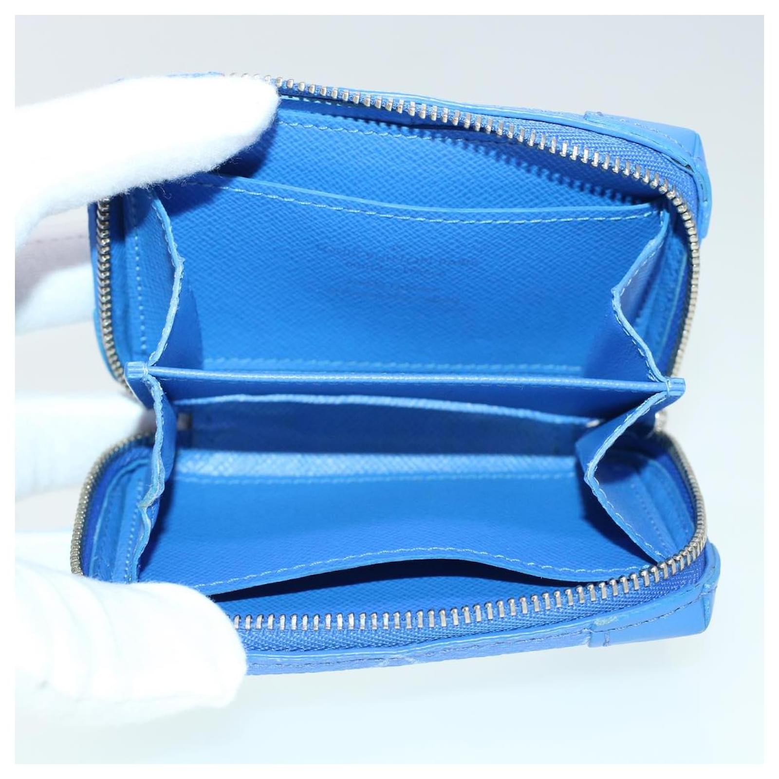 LOUIS VUITTON Monogram Clouds Soft Trunk Necklace Pouch Blue M45440 Auth 42825SM White ref.2376243