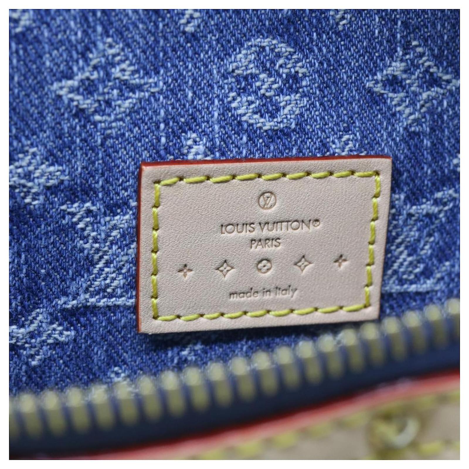 LOUIS VUITTON Monogram Denim High Rise Waist bag Blue M46837 LV Auth ar11395SM  ref.2376266