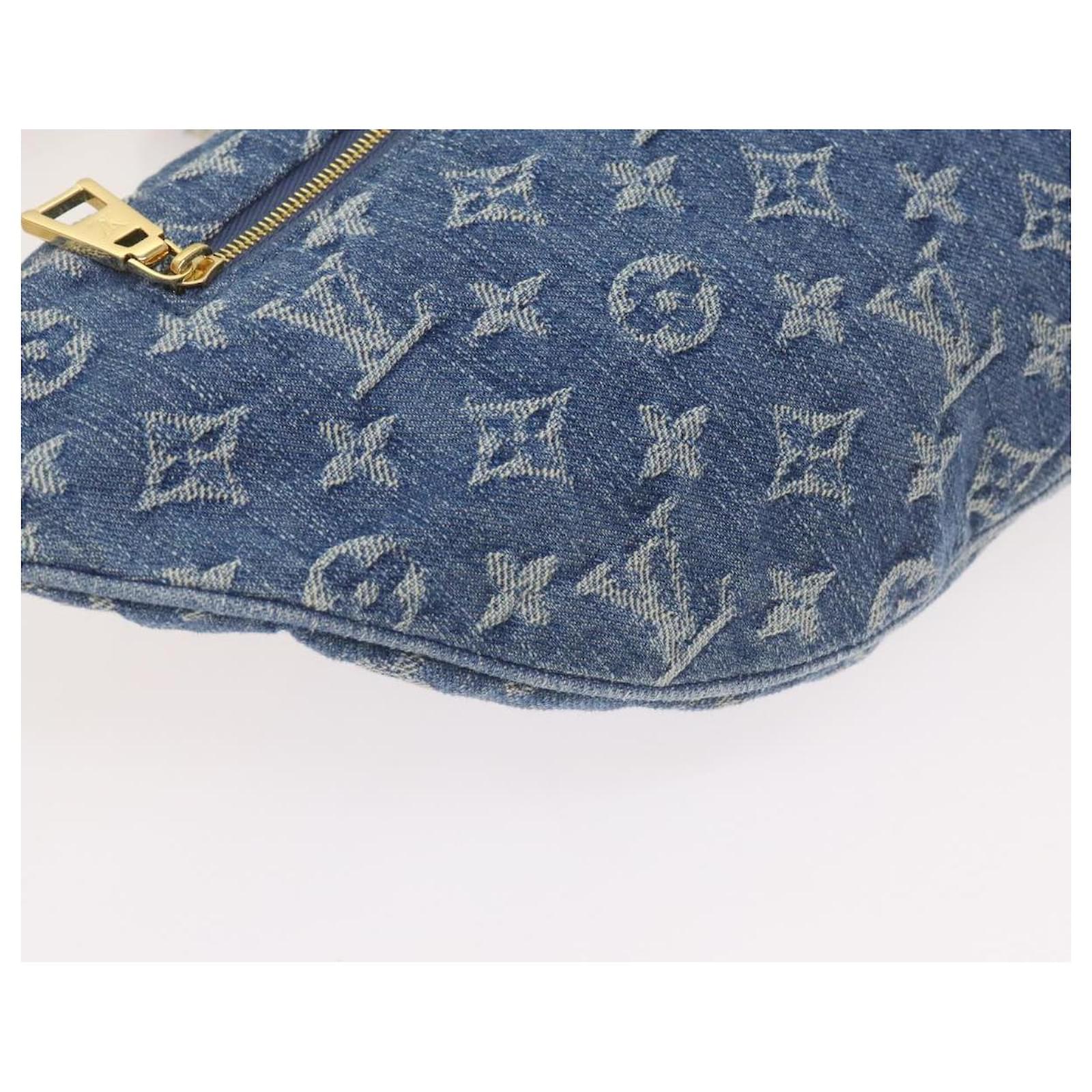 LOUIS VUITTON Monogram Denim High Rise Waist bag Blue M46837 LV Auth ar11395SM  ref.2376266