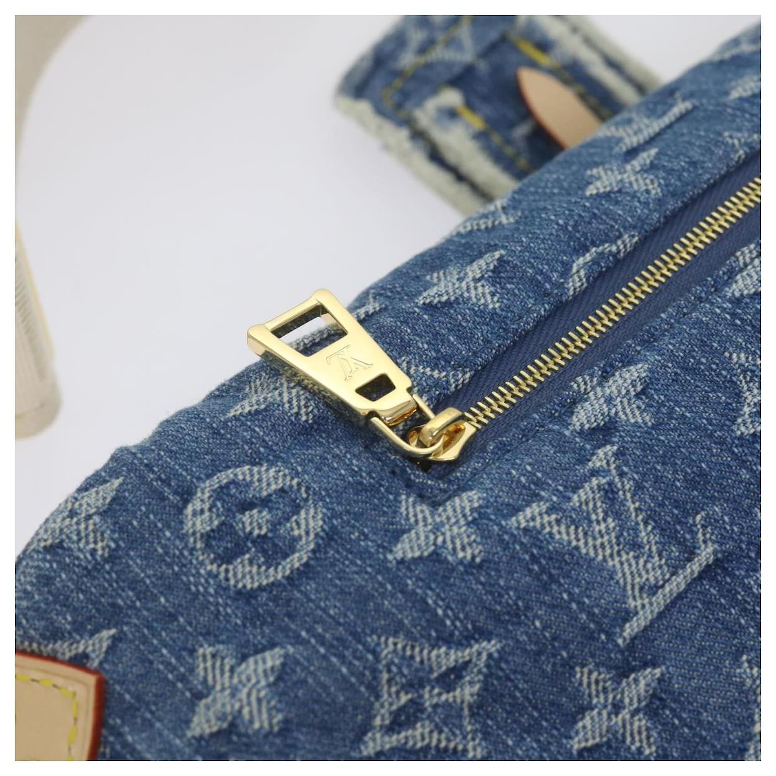 LOUIS VUITTON Monogram Denim High Rise Waist bag Blue M46837 LV Auth ar11395SM  ref.2376266