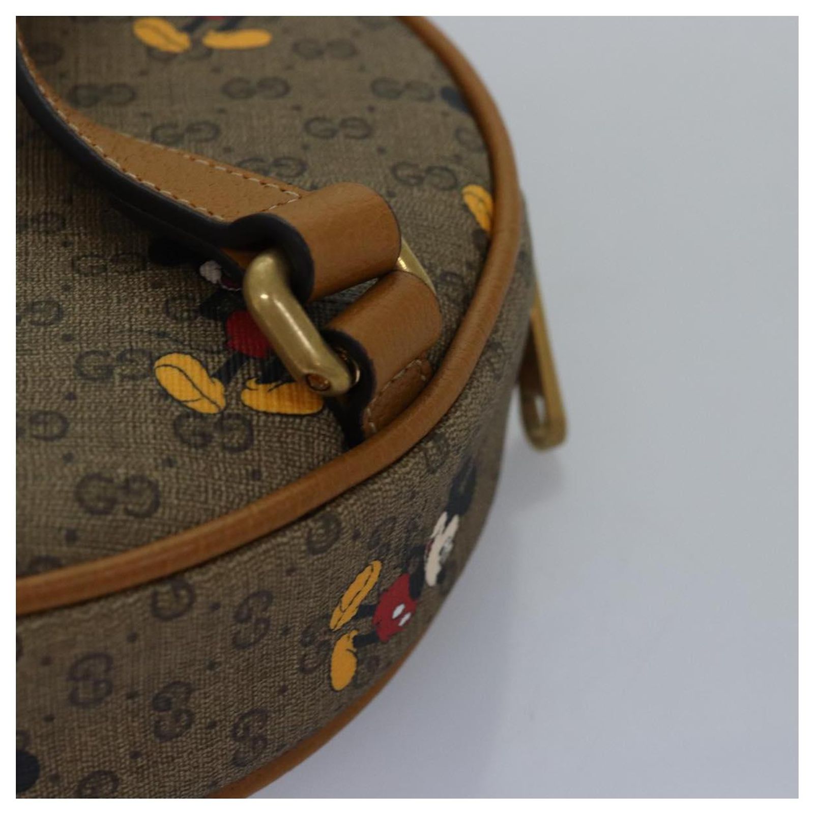 GUCCI Micro GG Supreme Disney Mini Backpack PVC Beige Gold 603730 Auth am9564M GUCCI Micro GG Supreme Disney Collaboration Backpack PVC  main image 4