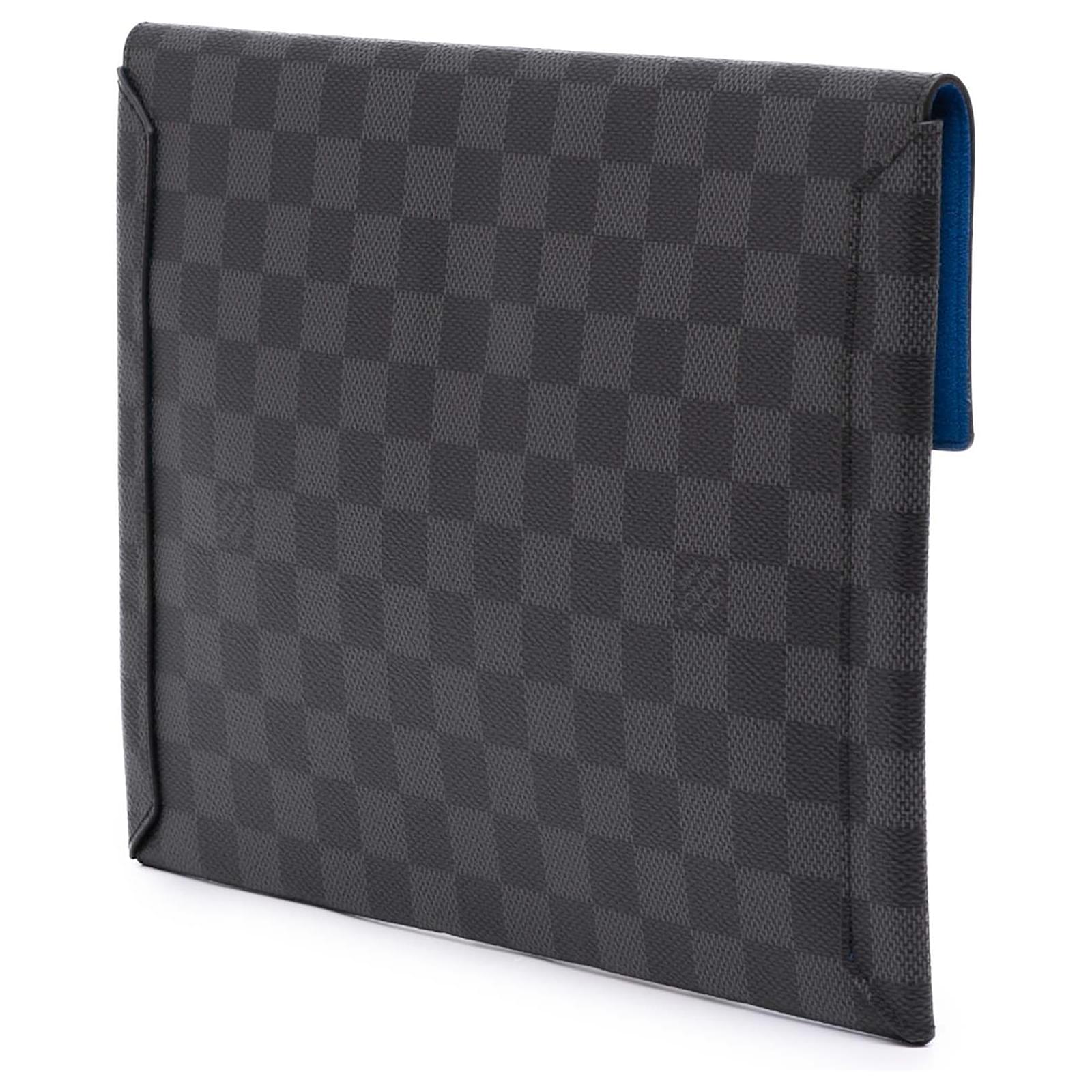 Louis Vuitton Black Damier Graphite Alpha Pochette GM Cloth  ref.2376709