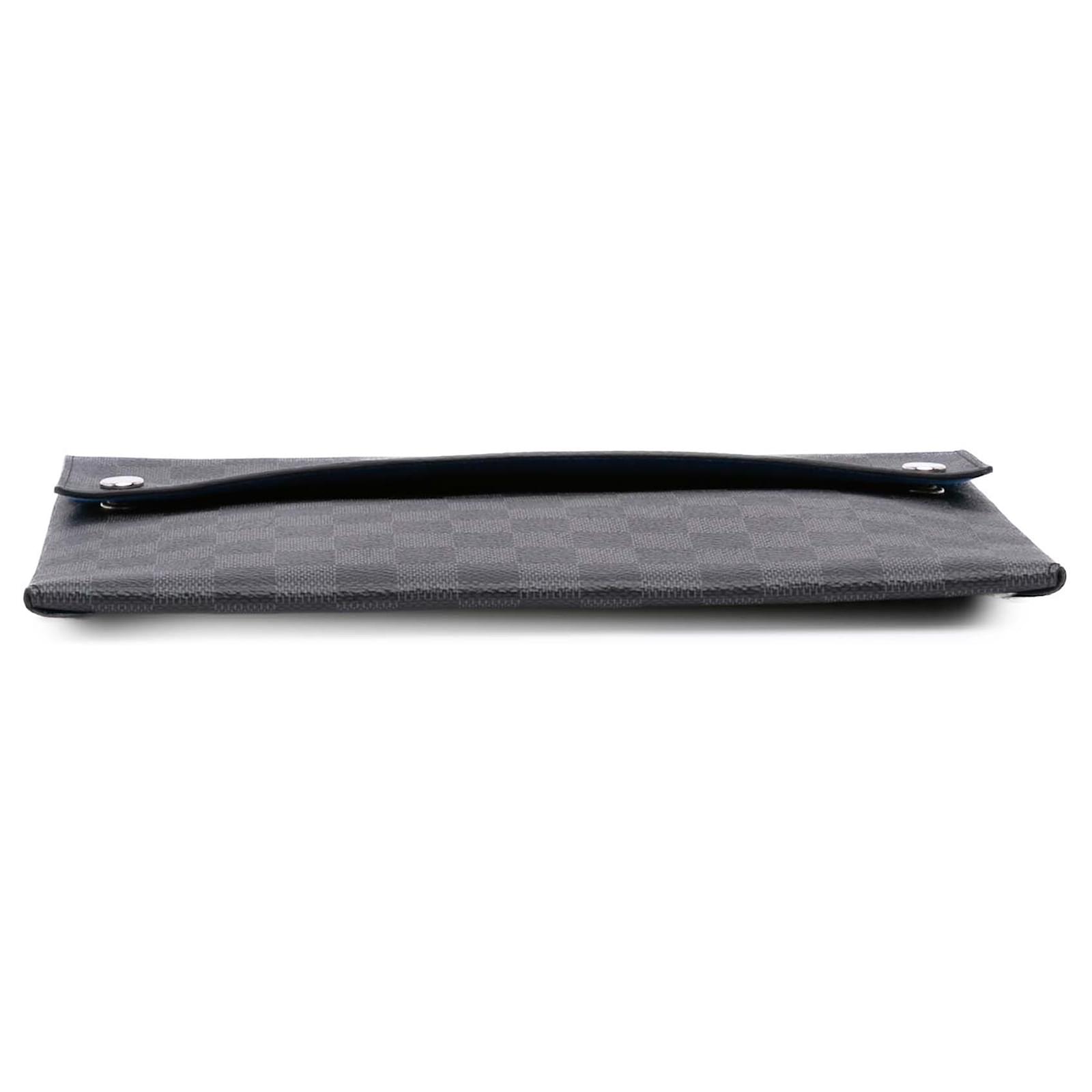 Louis Vuitton Black Damier Graphite Alpha Pochette GM Cloth  ref.2376709