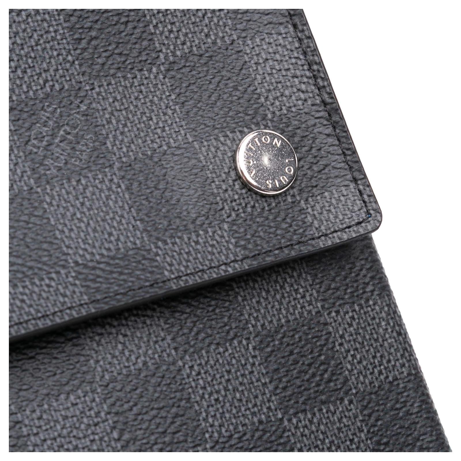 Louis Vuitton Black Damier Graphite Alpha Pochette GM Cloth  ref.2376709