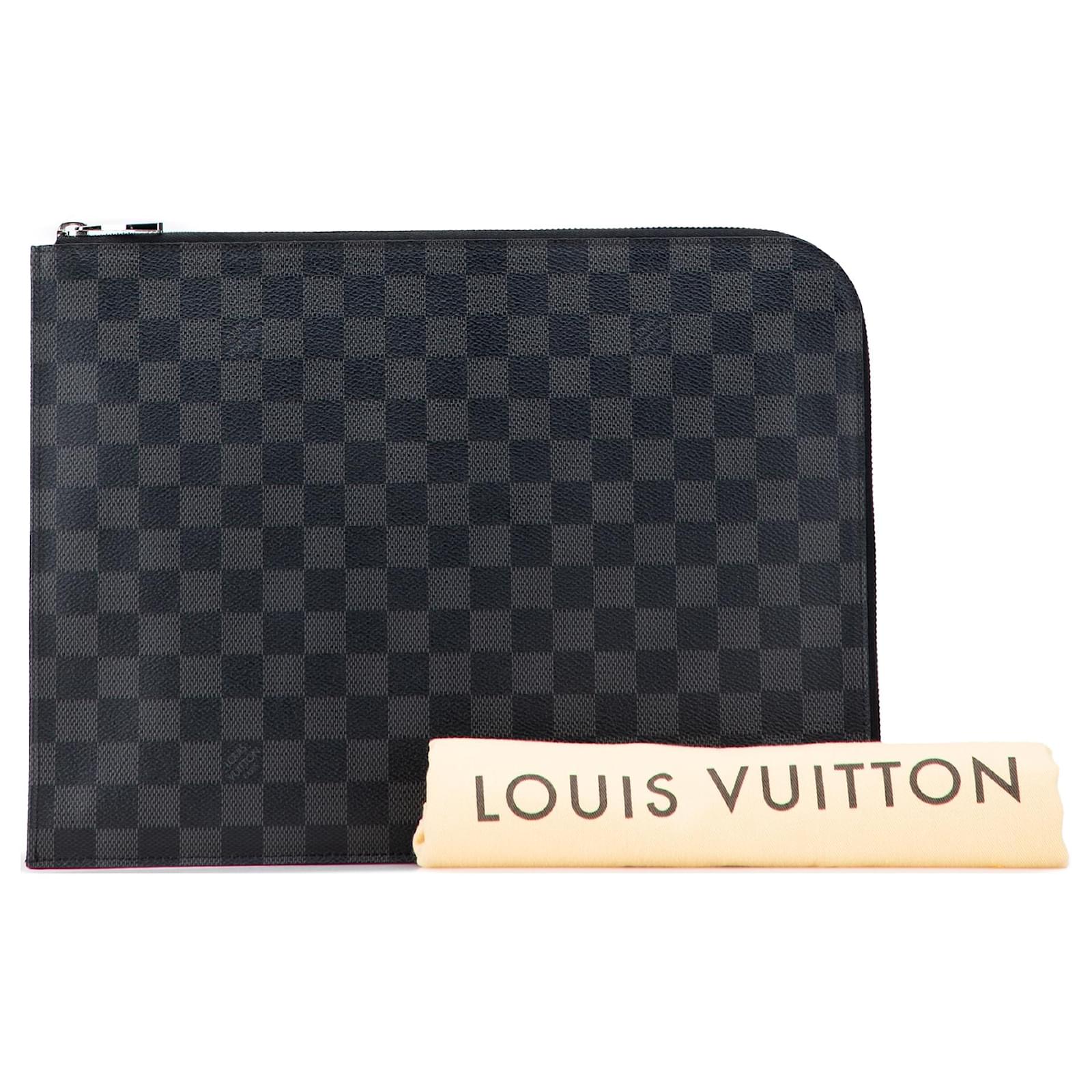 Louis Vuitton Black Damier Graphite Pochette Jour GM Cloth  ref.2376820