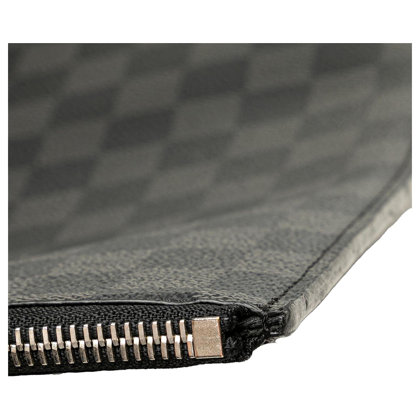 Louis Vuitton Black Damier Graphite Pochette Jour GM Cloth  ref.2376820