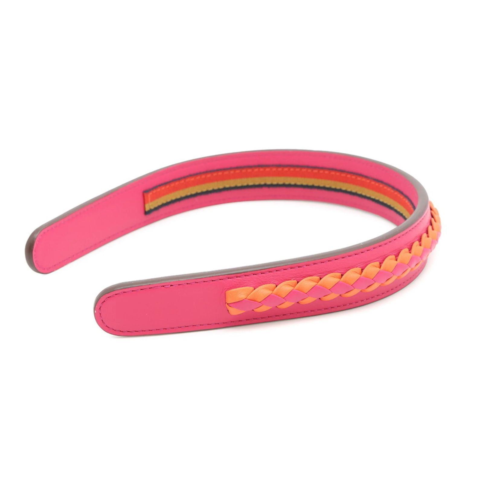 Hermes Glenda Serie Orange Minian Swift Hair Band Hermès Hermes Glenda Serie Orange Minian Swift Hair Band  main image 4