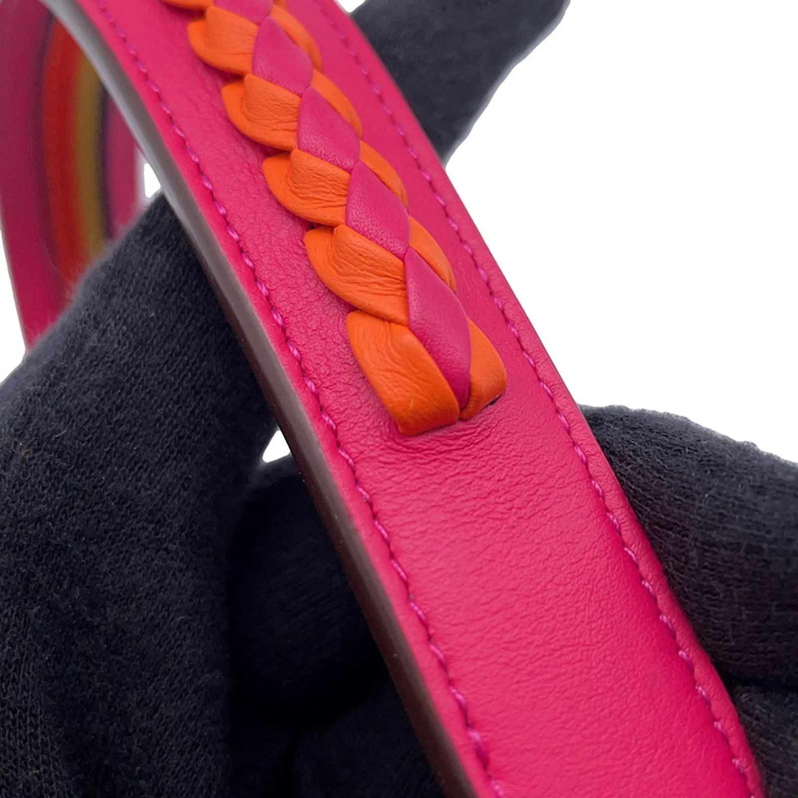 Hermes Glenda Serie Orange Minian Swift Hair Band Hermès Hermes Glenda Serie Orange Minian Swift Hair Band  main image 3