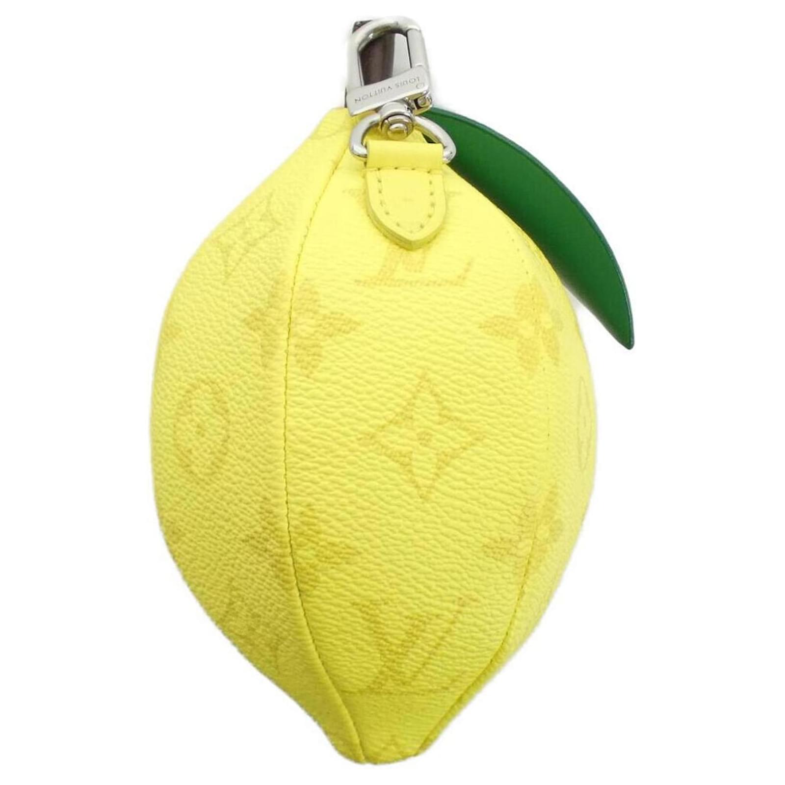 Louis Vuitton Monogram Lemon Pouch Yellow Cloth ref.JC2377466