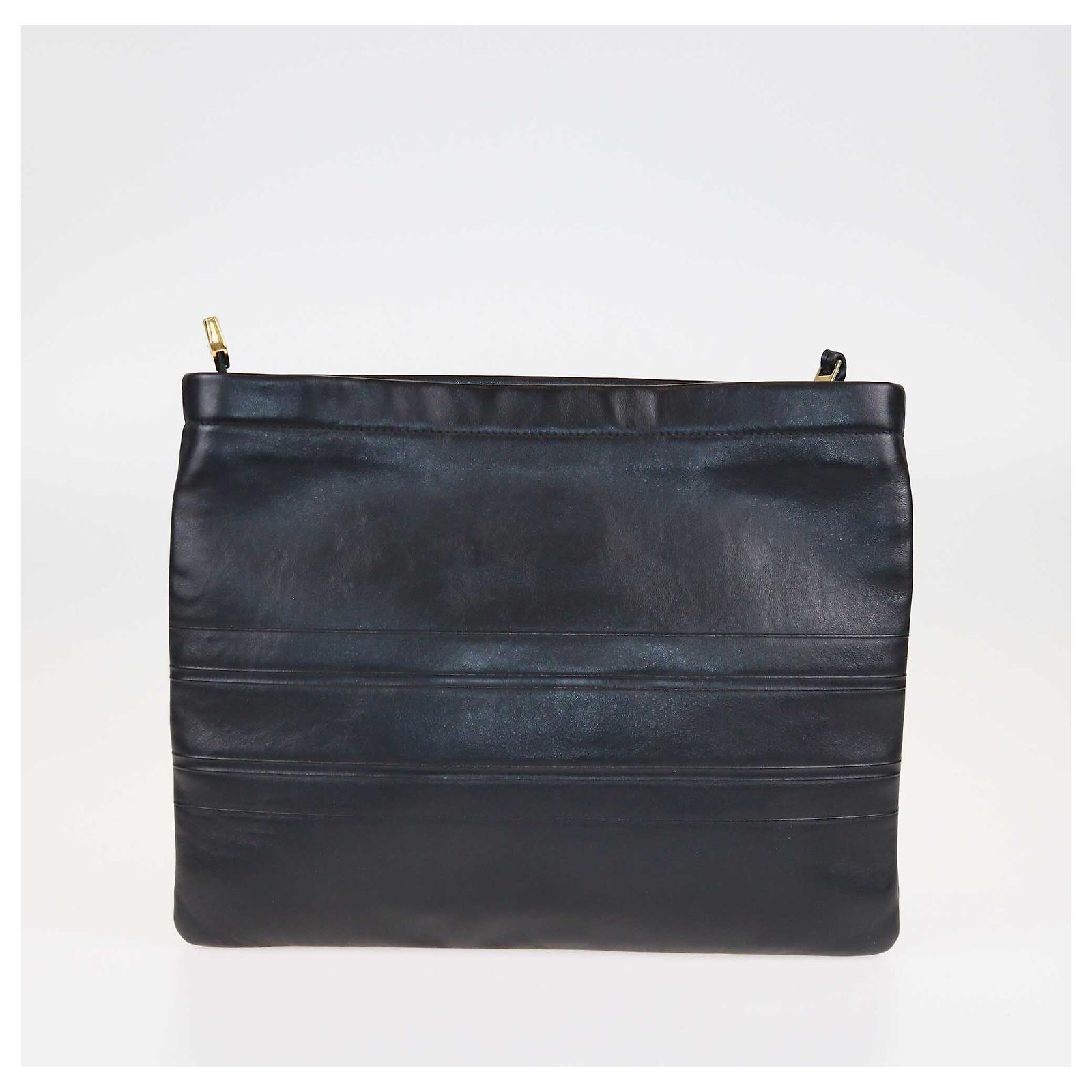 Dior Black Embossed Logo Leather Clutch A5 Triangle Pouch Black Dior Gravity Leather | DIOR main image 3