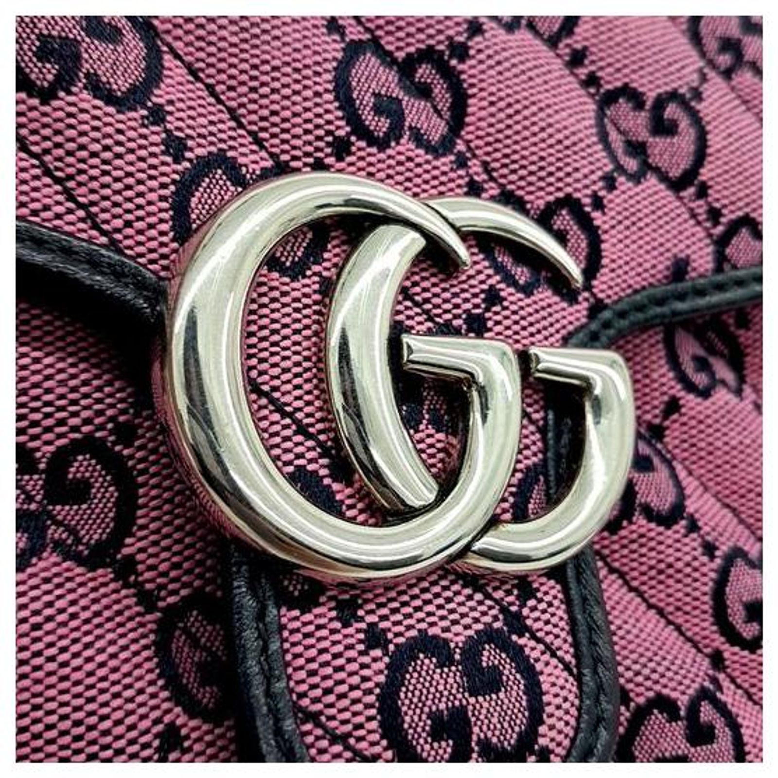 Gucci GG Marmont mini top handle bag (583571) (10126859) Black ref ...