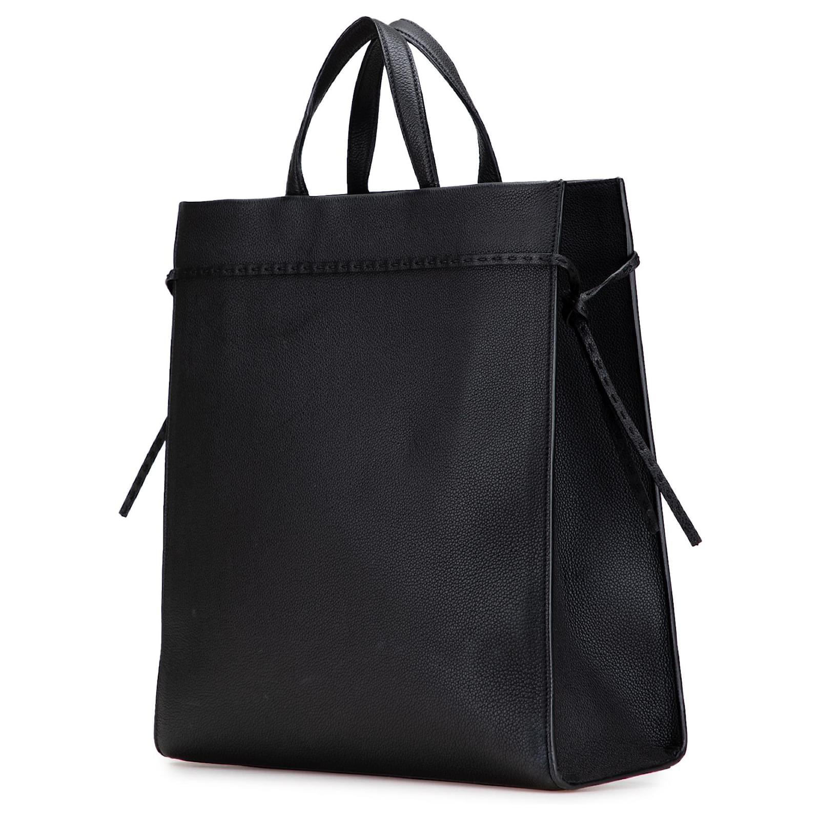 Bolsa Fendi Roma Go To Shopper em couro preto médio Bezerro-como