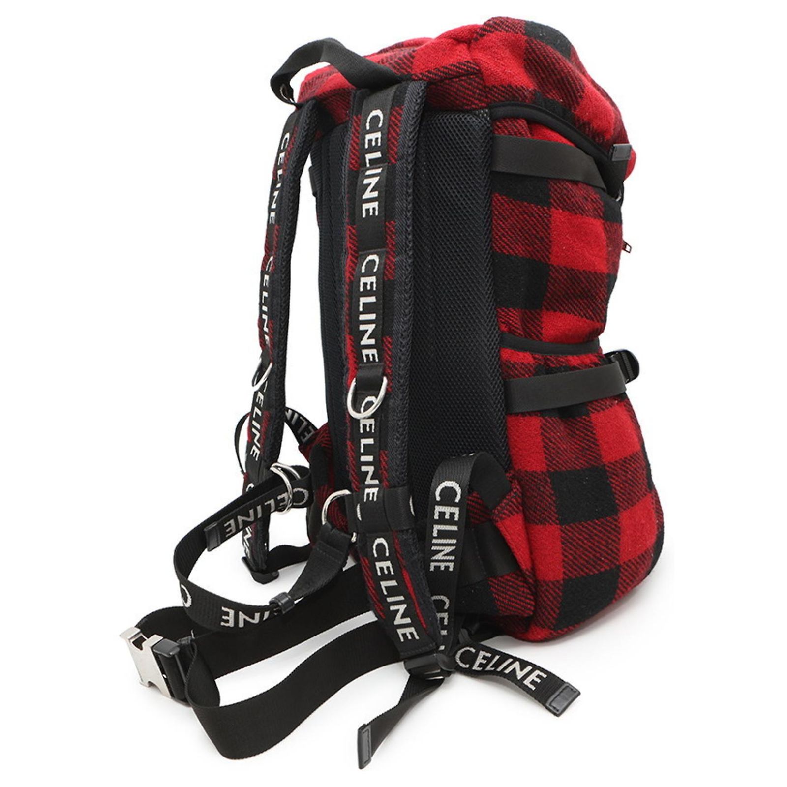 Céline Celine Homme Tracking Backpack Black Red Cloth ref  display picture 1