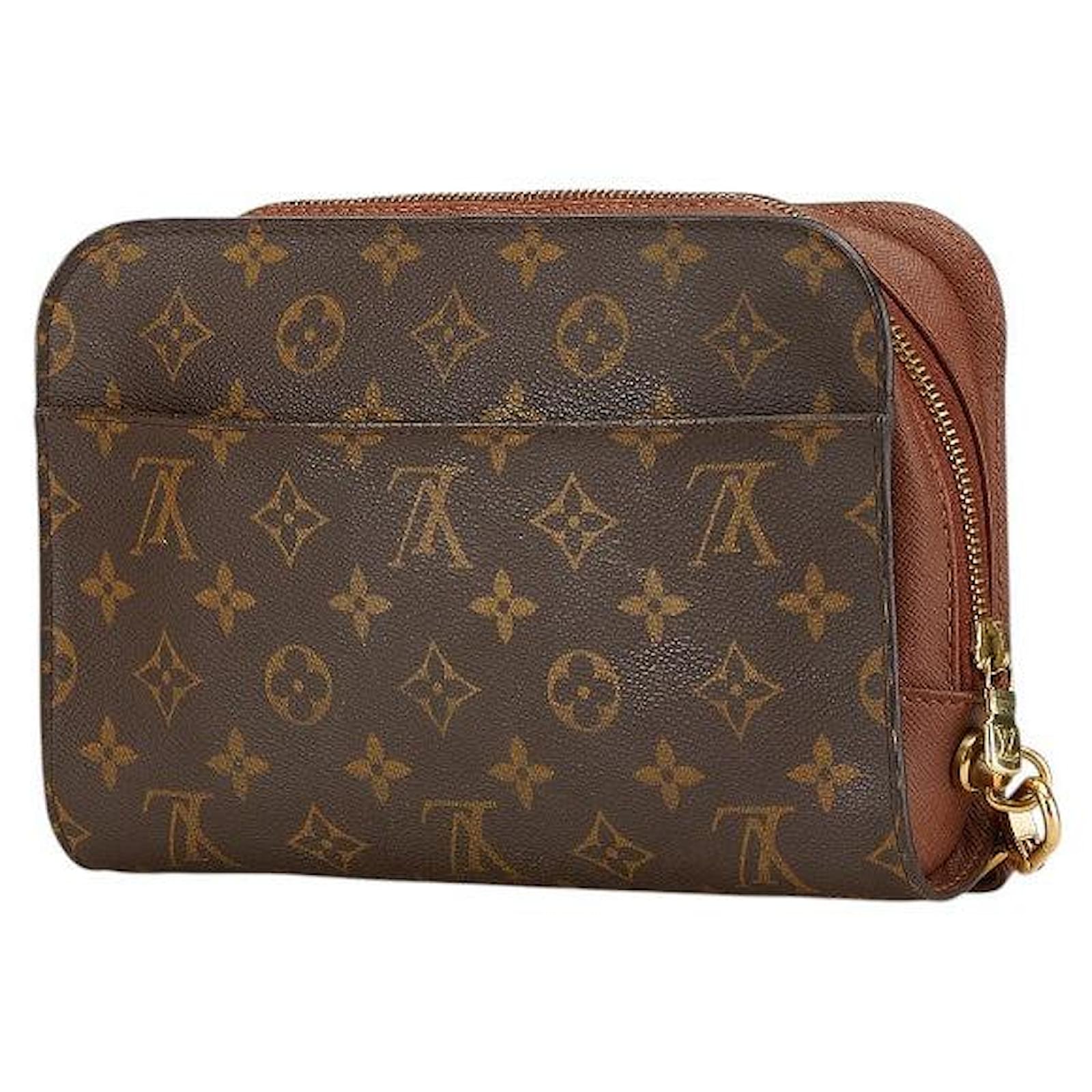 Louis Vuitton Orsay Monogram Clutch Tasche Braun Leinwand ref